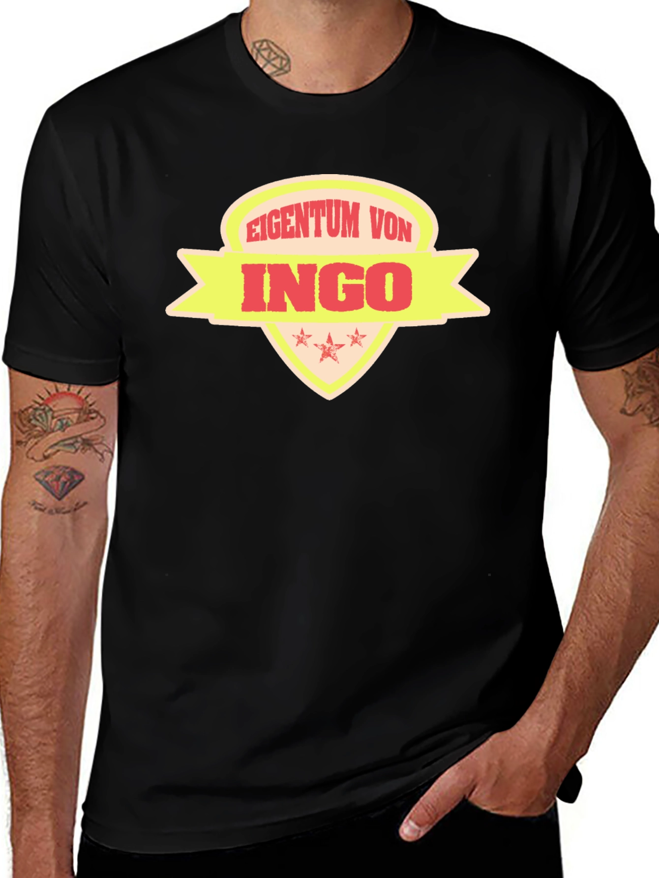 Variant 23 of Eigentum Von Ingo T-Shirt Black Cotton