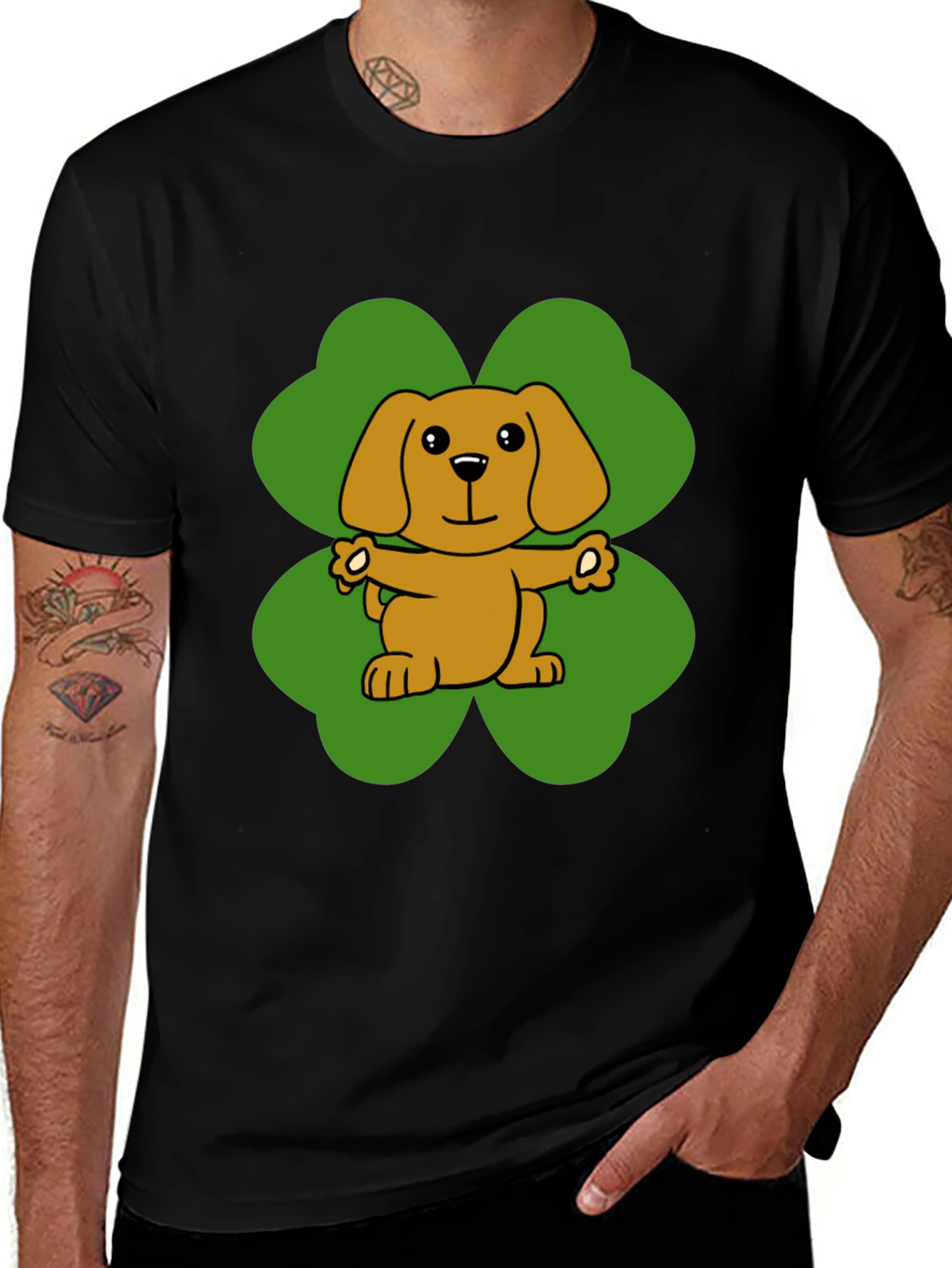 Variant 2 of Lucky Dog Clover St. Patrick's Day T-Shirt