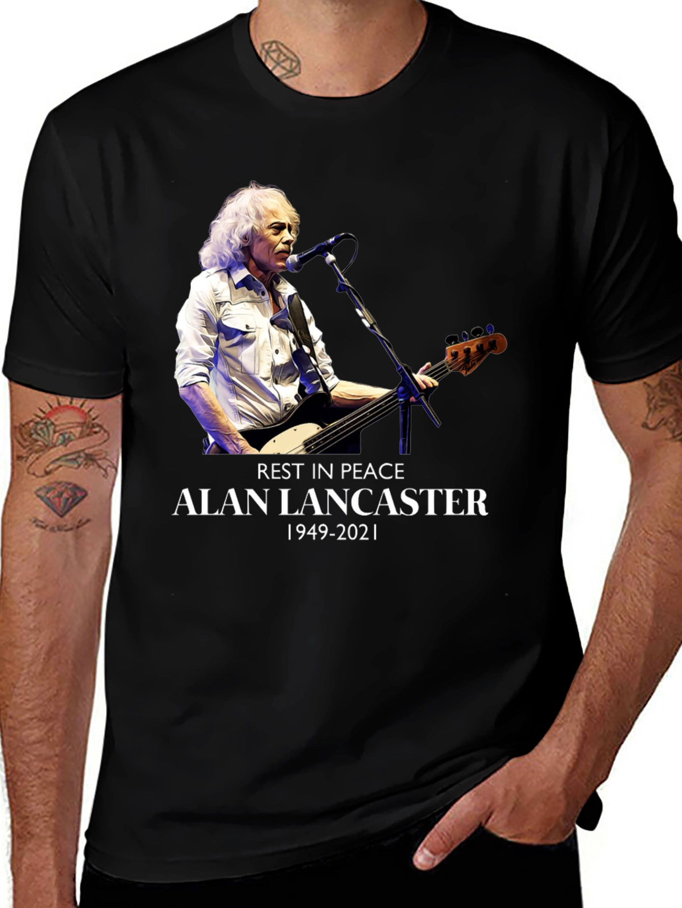 Alan Lancaster Tribute Tee - Rest in Peace 1949-2021