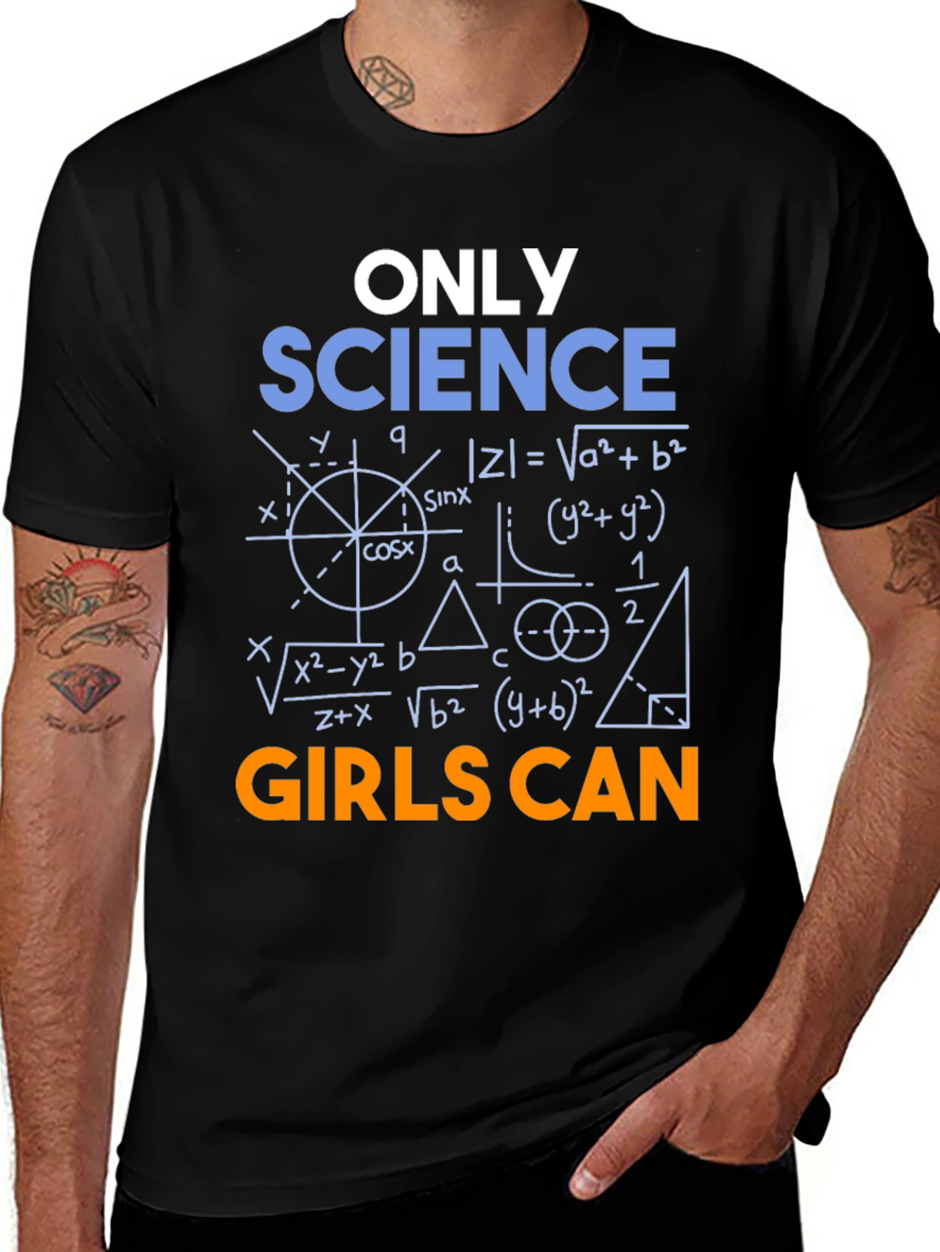 Variant 24 of Science Girls T-Shirt - Funny Equations Design