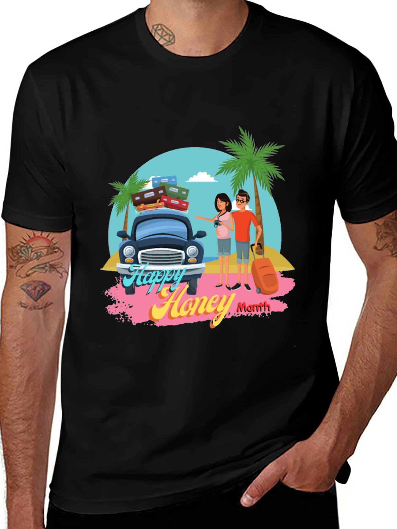 Variant 6 of Happy Honeymoon T-Shirt | Vacation Vibes