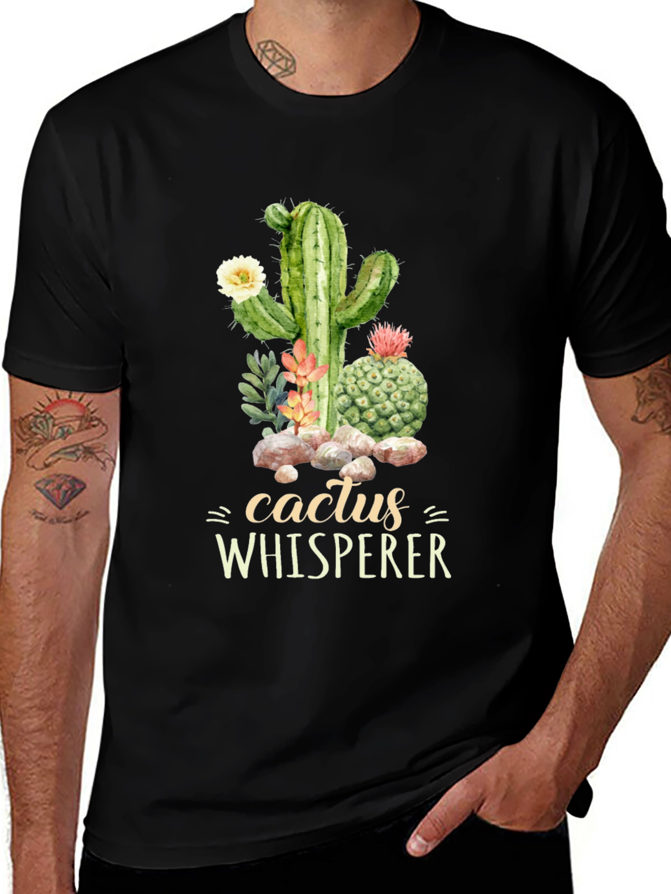Variant 25 of Cactus Whisperer Graphic Tee - Desert Plant Lover Shirt