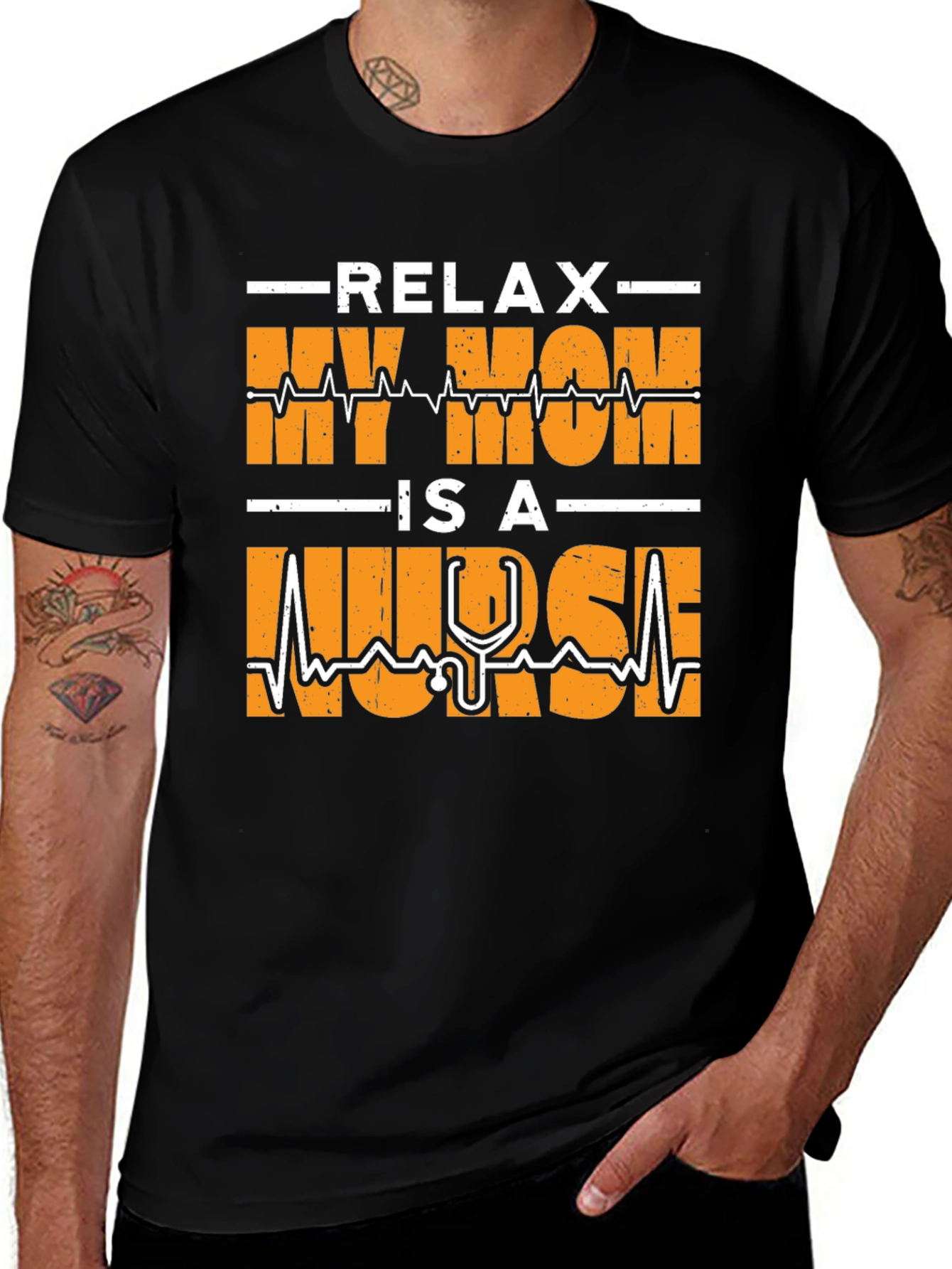 Variant 8 of Relax My Mom Is A Nurse Graphic T-Shirt