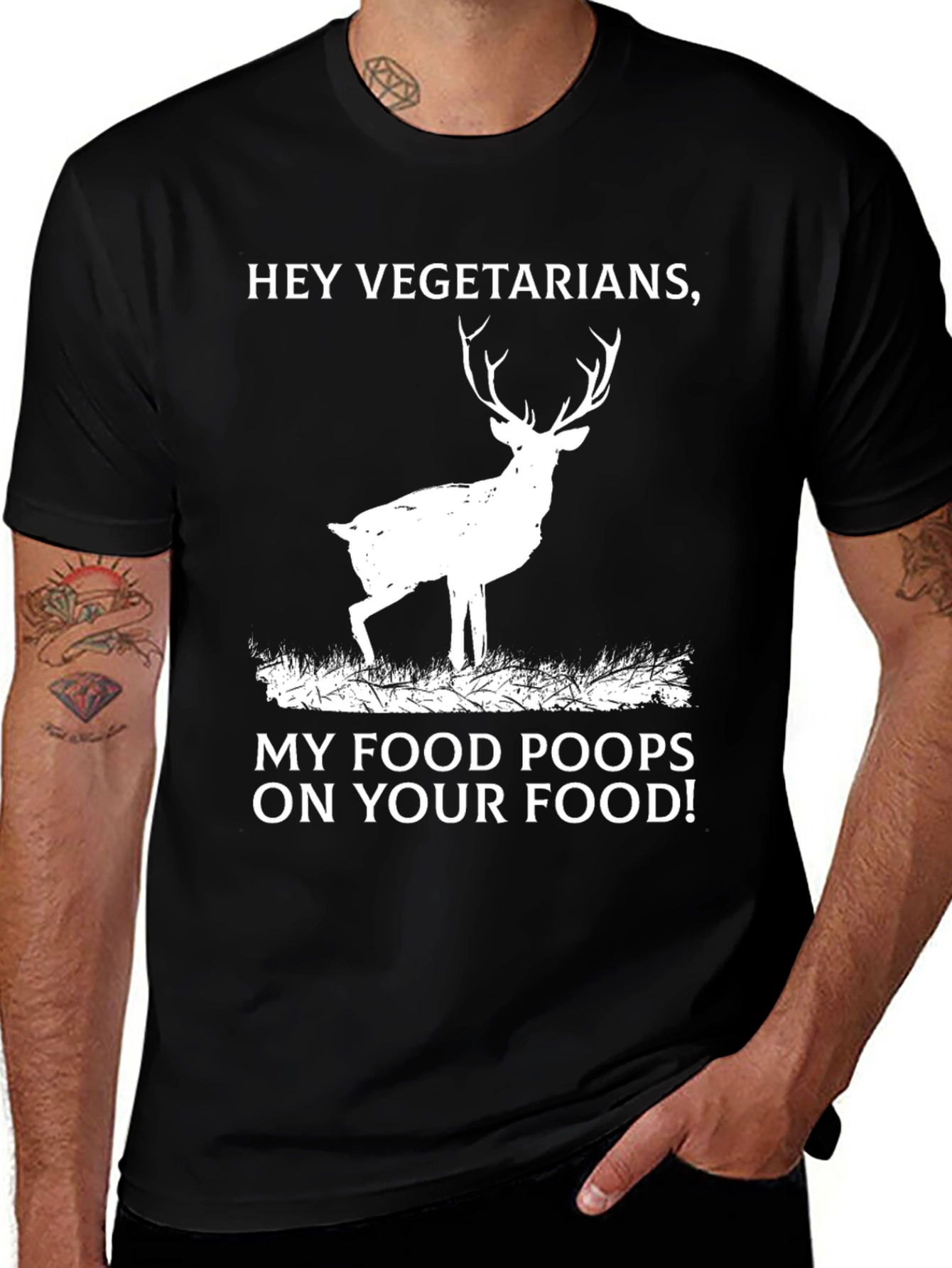 Variant 21 of Funny Deer T-Shirt: My Food Poops on Your Food!