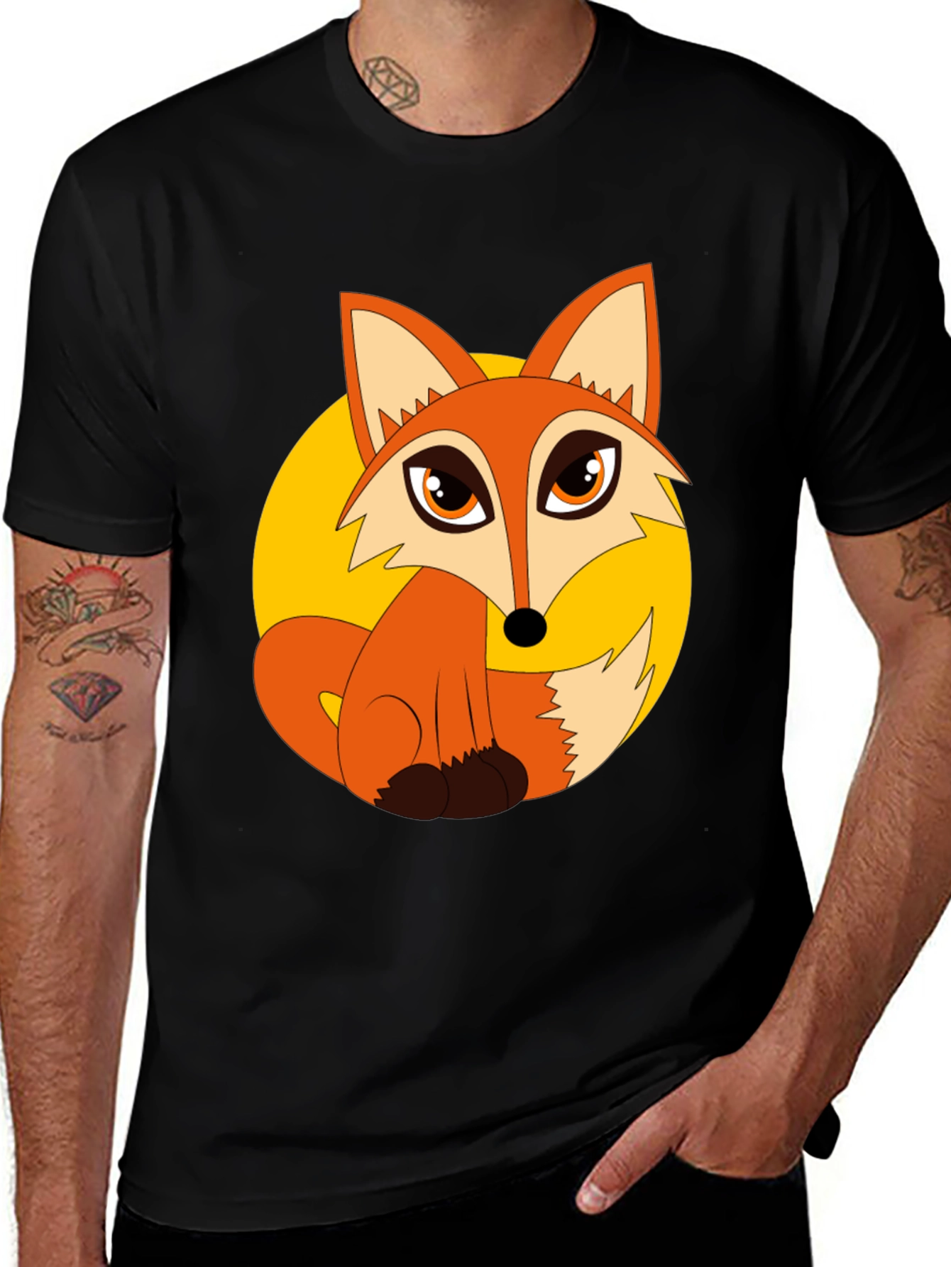 Variant 27 of Cartoon Fox Graphic T-Shirt