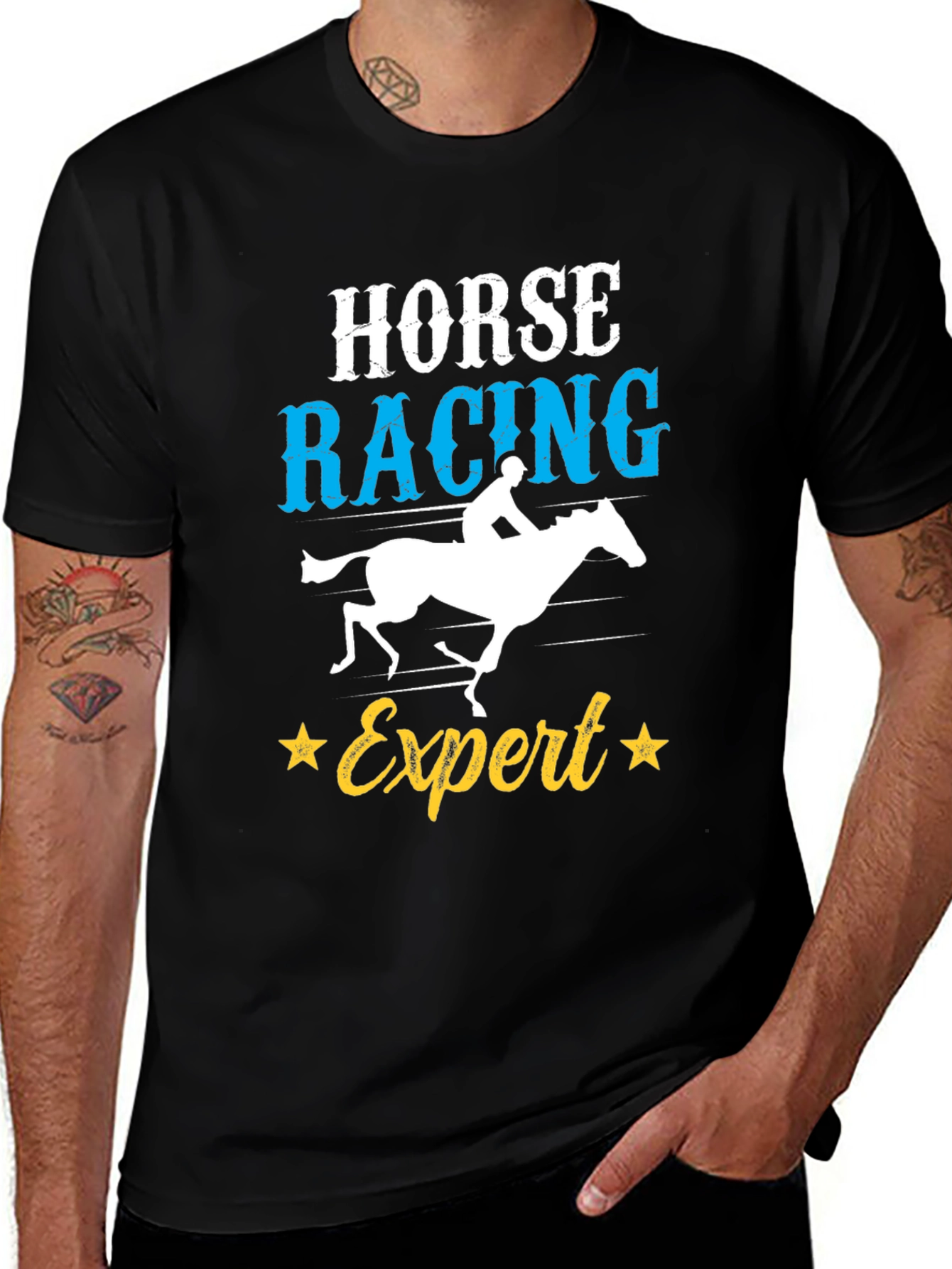 Variant 11 of Horse Racing Expert T-Shirt, Equestrian Tee