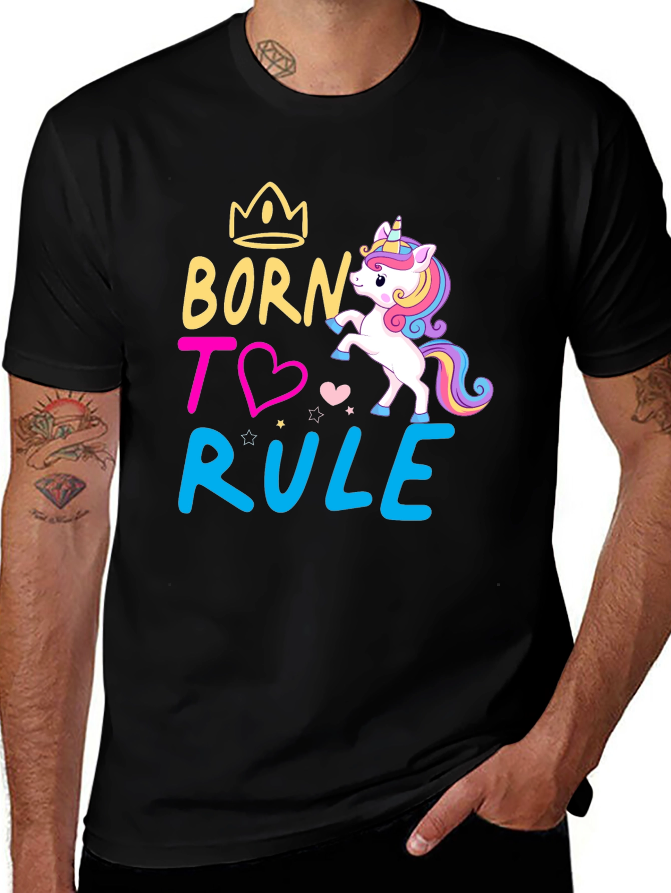 Variant 20 of Born to Rule Unicorn Graphic T-Shirt