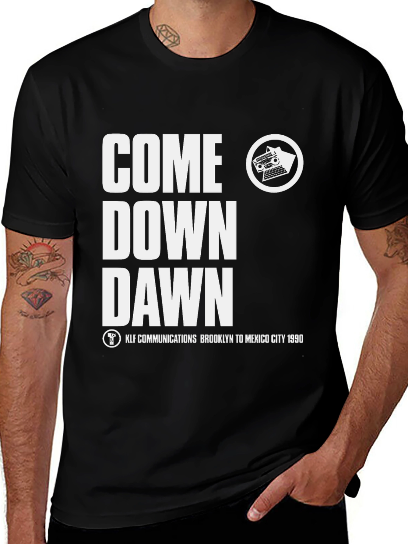 Variant 22 of Come Down Dawn Black Graphic Tee