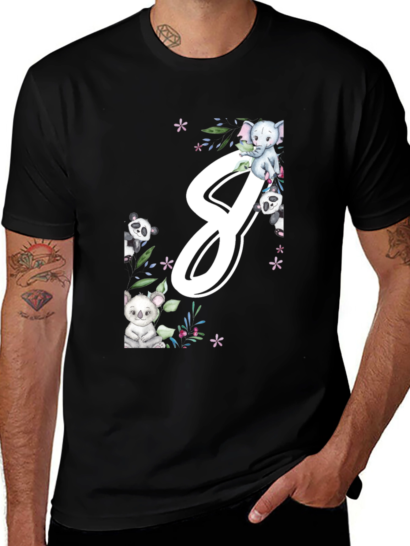 Variant 9 of Cute Animal Number 8 T-Shirt