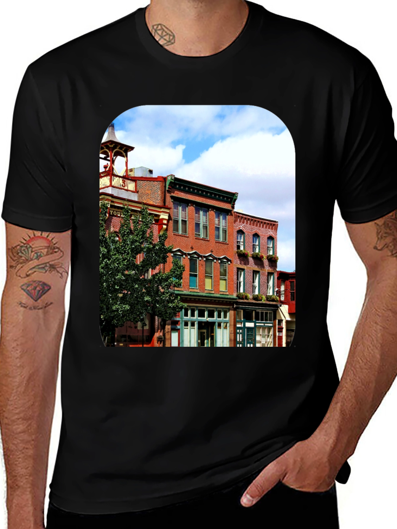 Variant 28 of Vintage Buildings T-Shirt