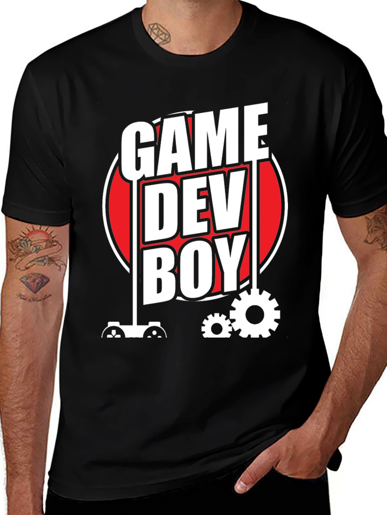 Game Dev Boy Black Graphic T-Shirt