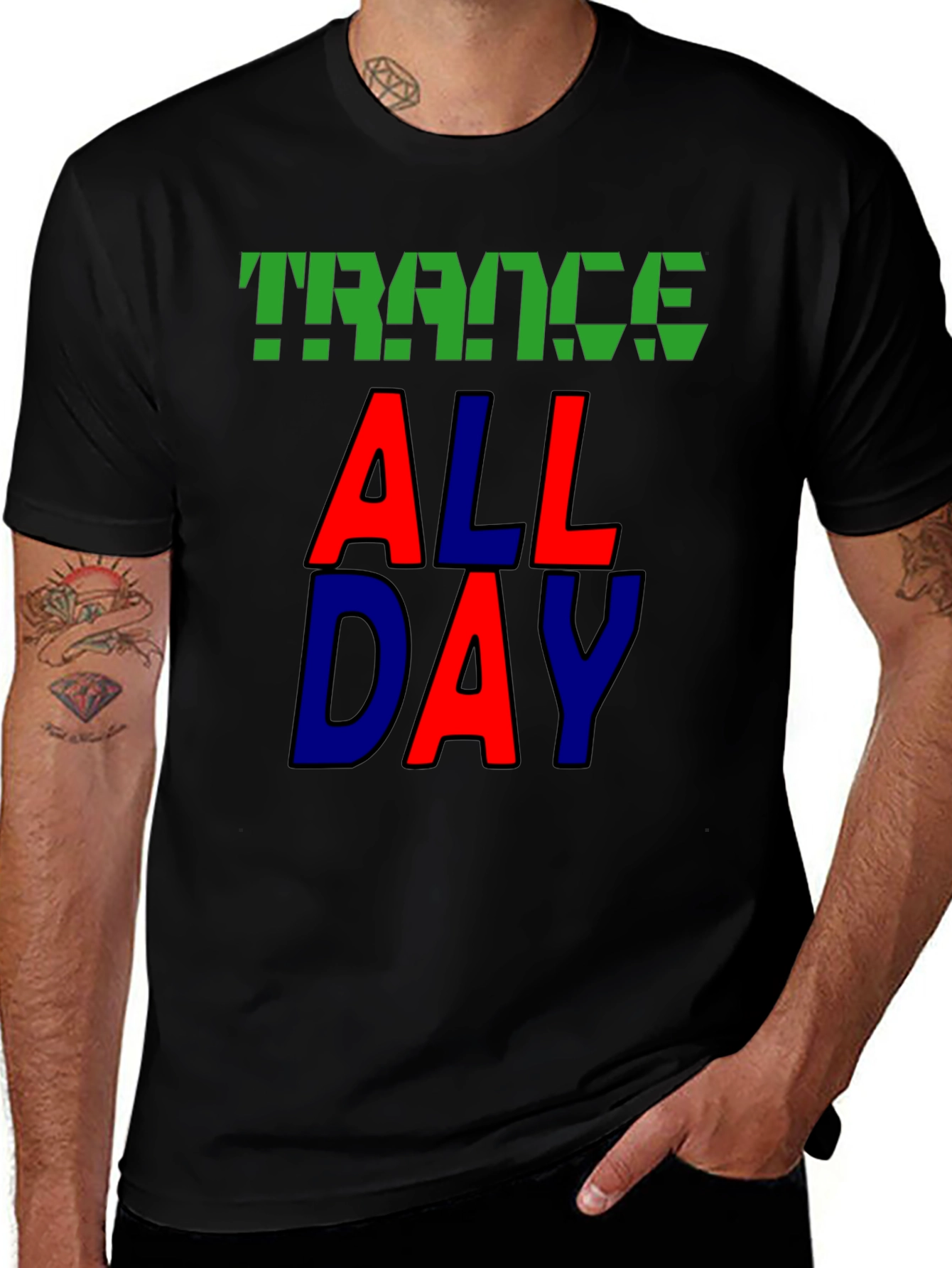 Variant 20 of Trance All Day Graphic Tee - EDM Music Rave Shirt