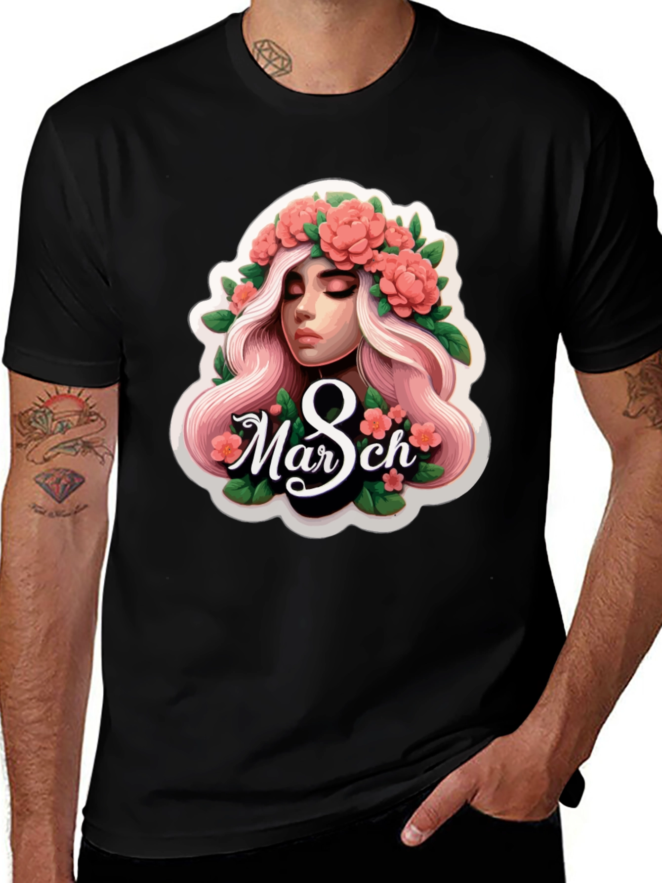 Floral 8th March T-Shirt