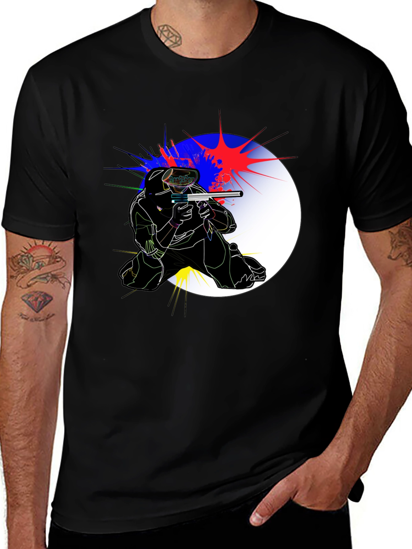 Variant 20 of Paintball Player Graphic Tee - Action Ready!
