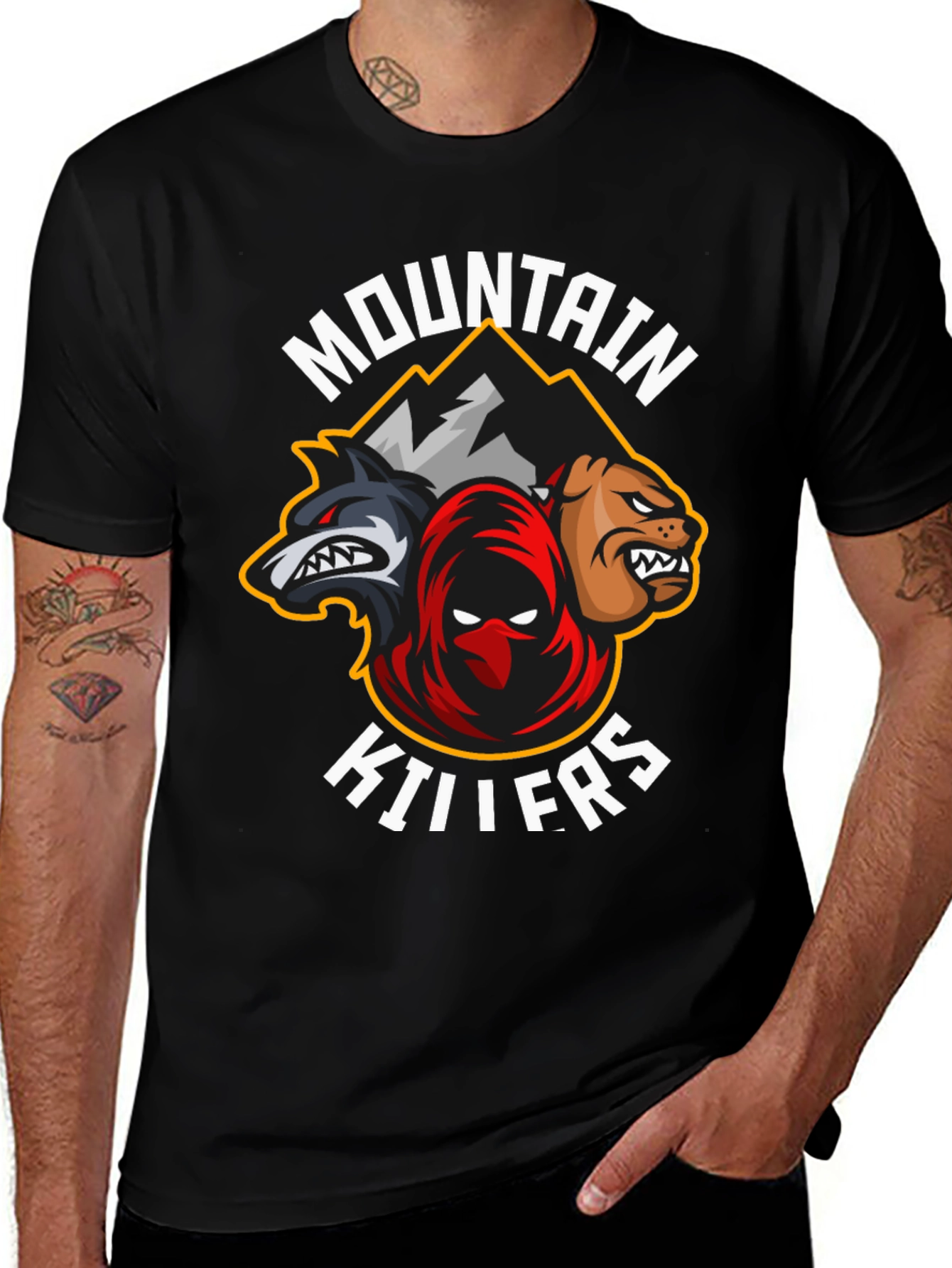 Variant 17 of Mountain Killers Graphic Black T-Shirt
