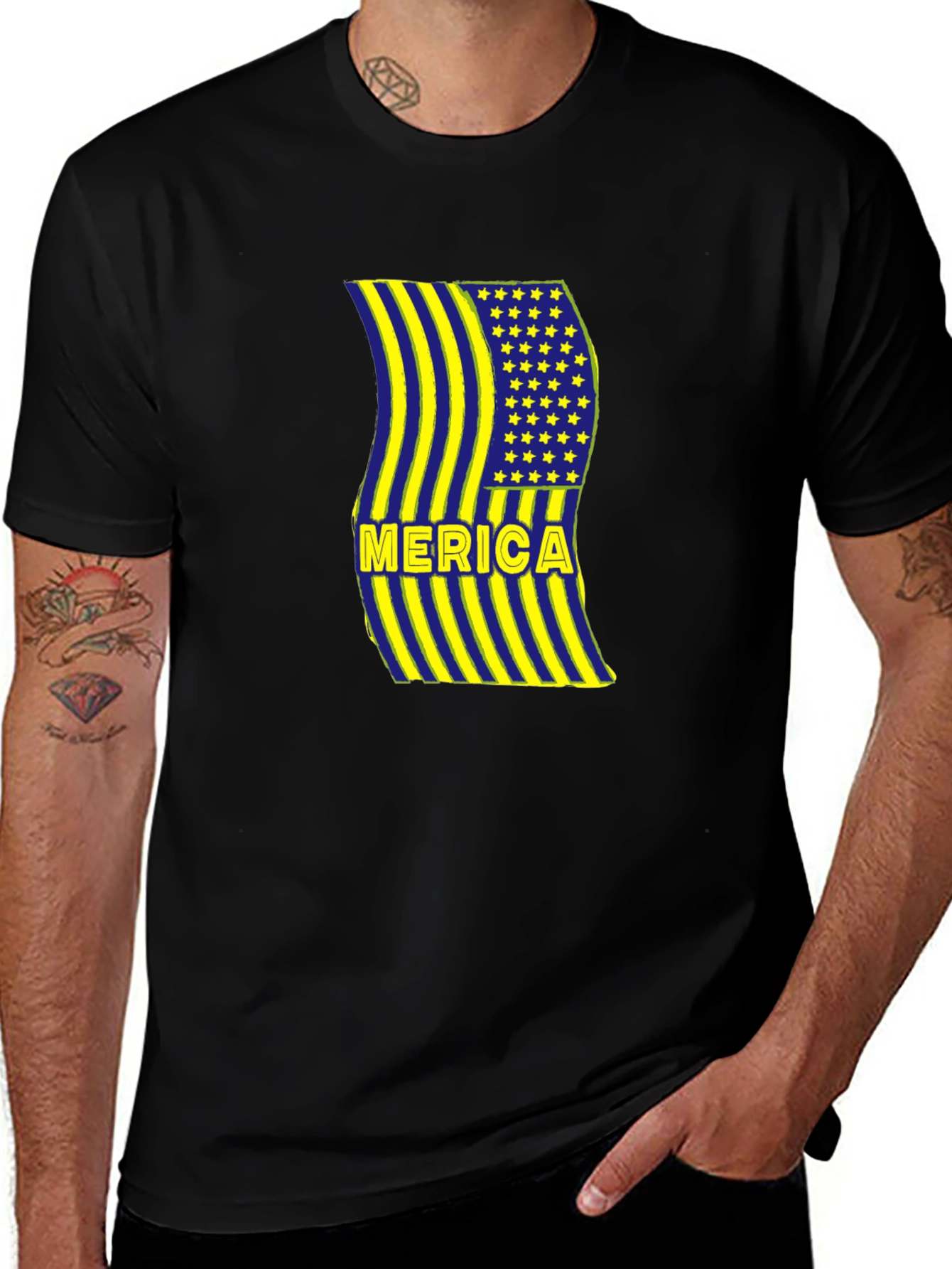 Merica Tee: Stars & Stripes Graphic T-Shirt