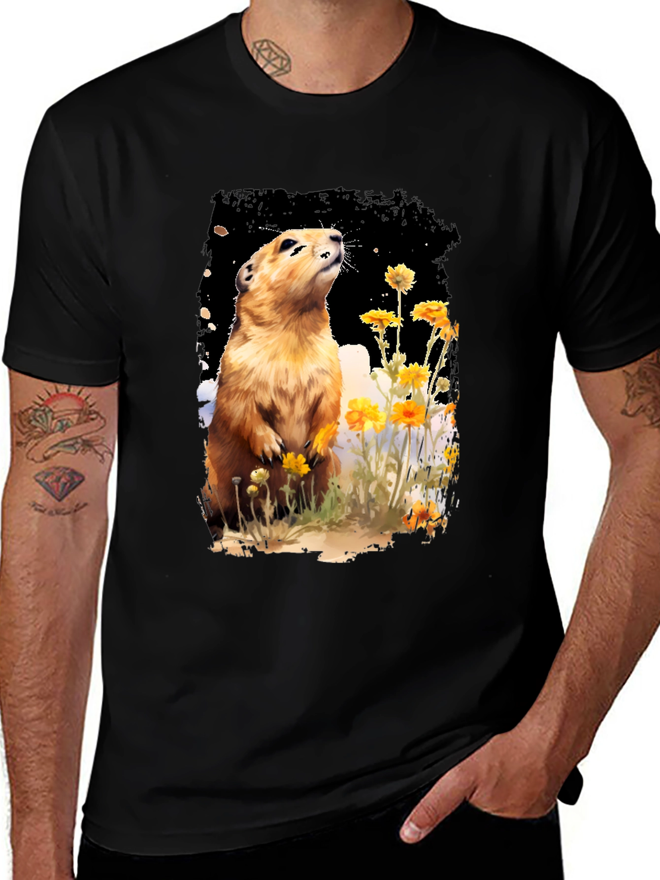 Variant 3 of Prairie Dog T-Shirt - Unisex Black Tee