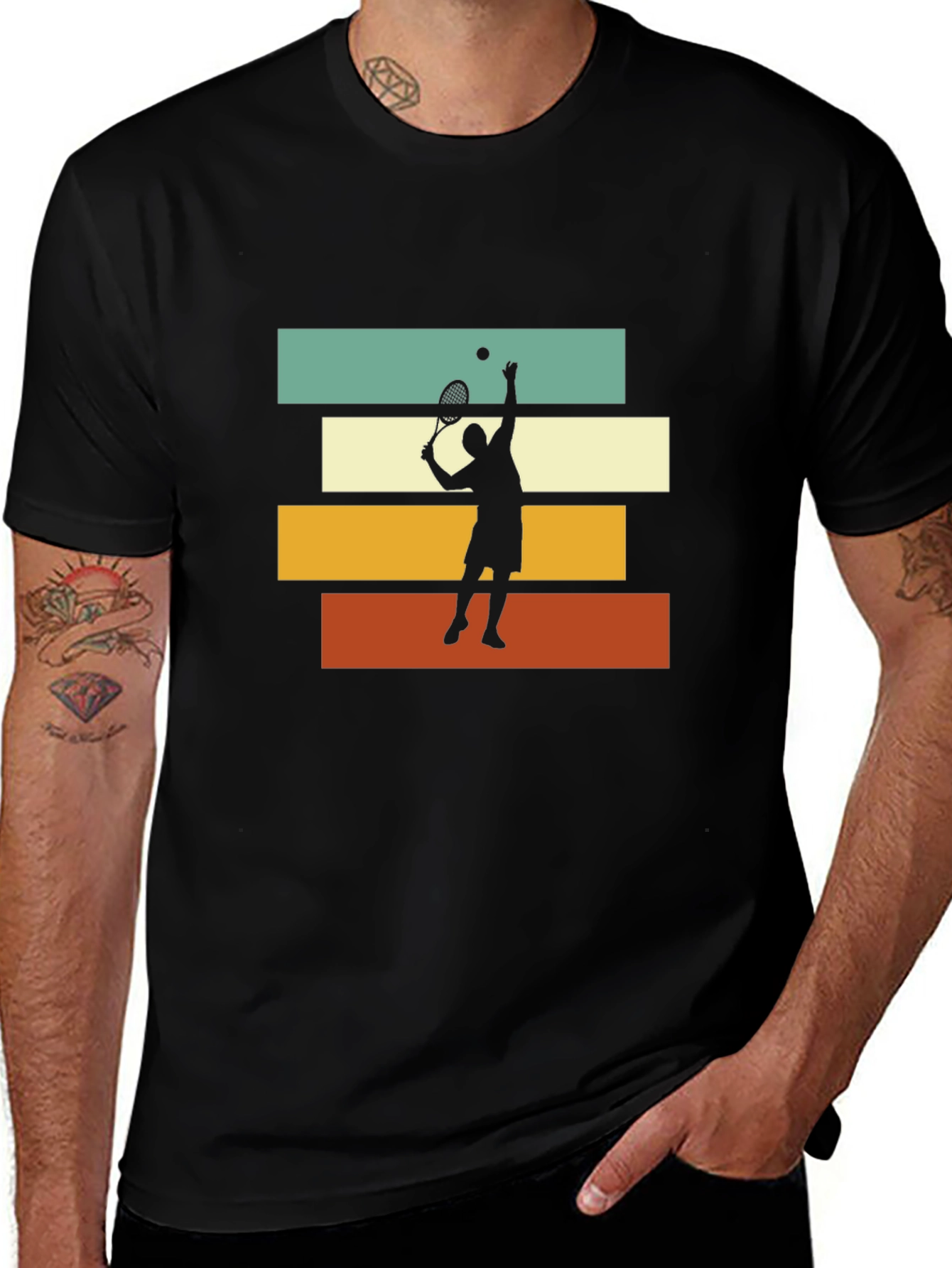 Variant 30 of Tennis Player Retro T-Shirt
