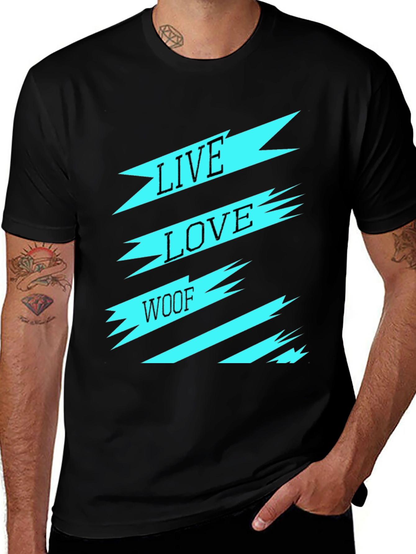 Variant 16 of Live Love Woof Graphic Tee