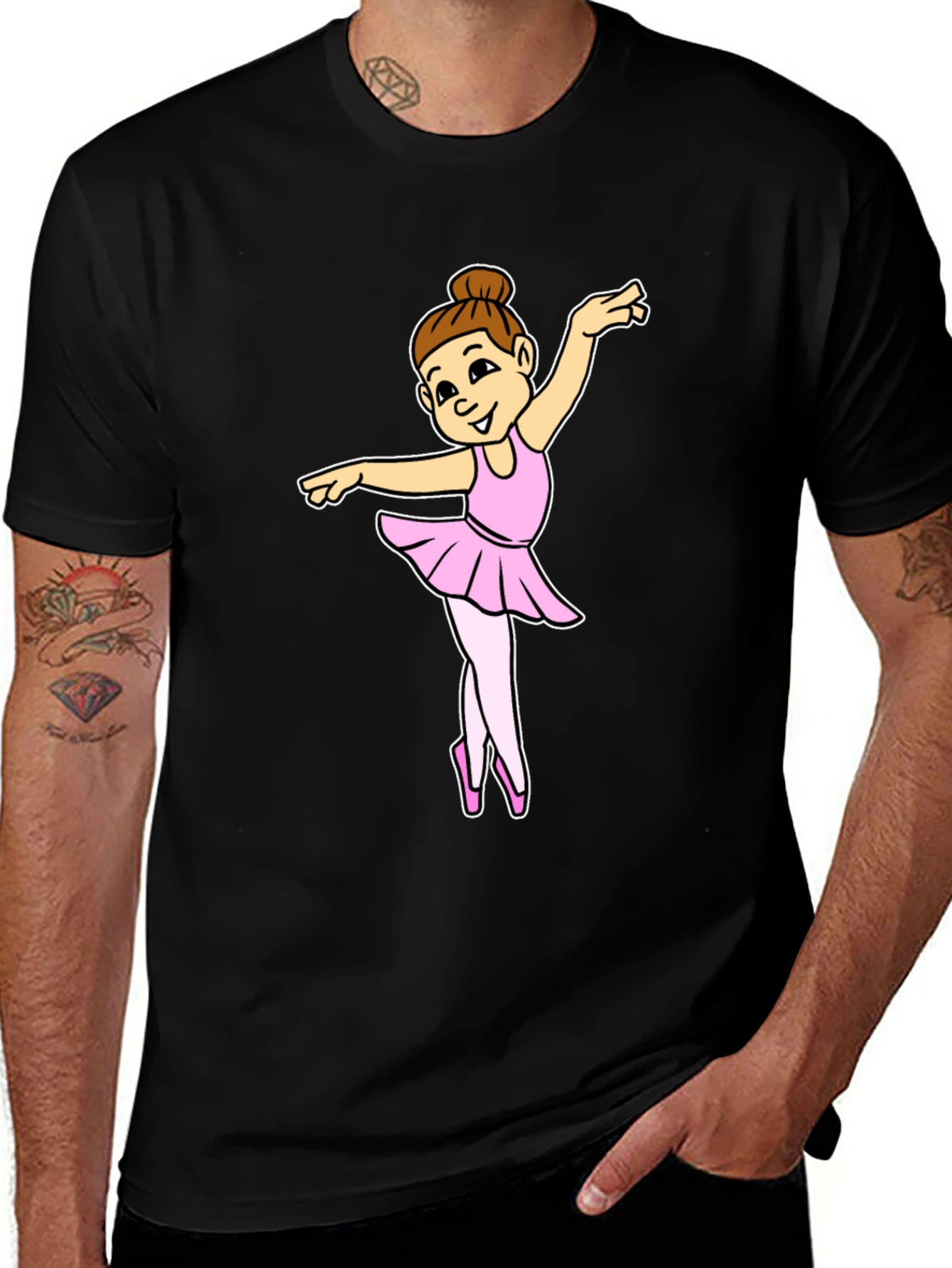 Variant 5 of Ballerina Girl Black T-Shirt