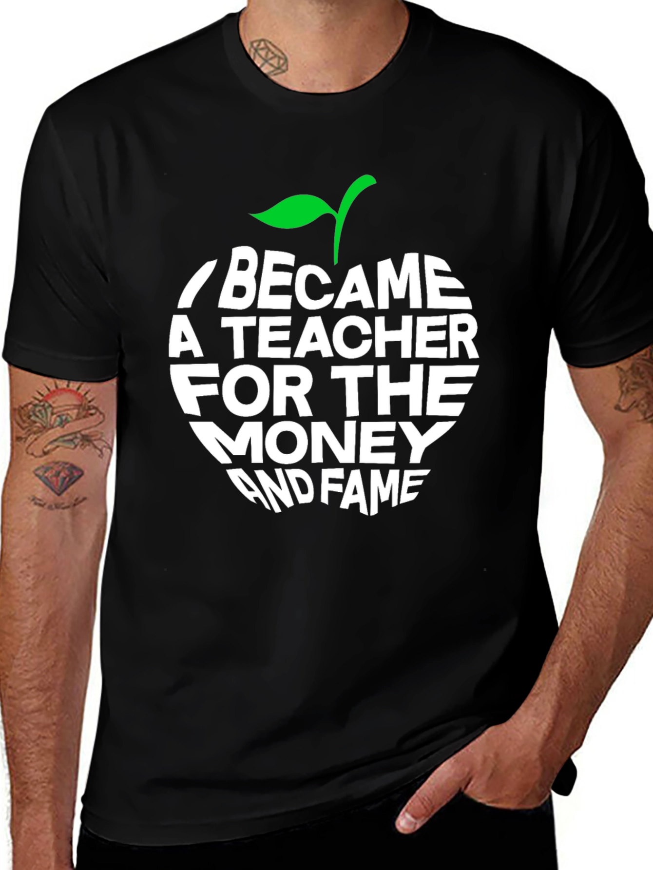 Variant 20 of Teacher Apple Graphic T-Shirt - Funny Sarcastic Tee