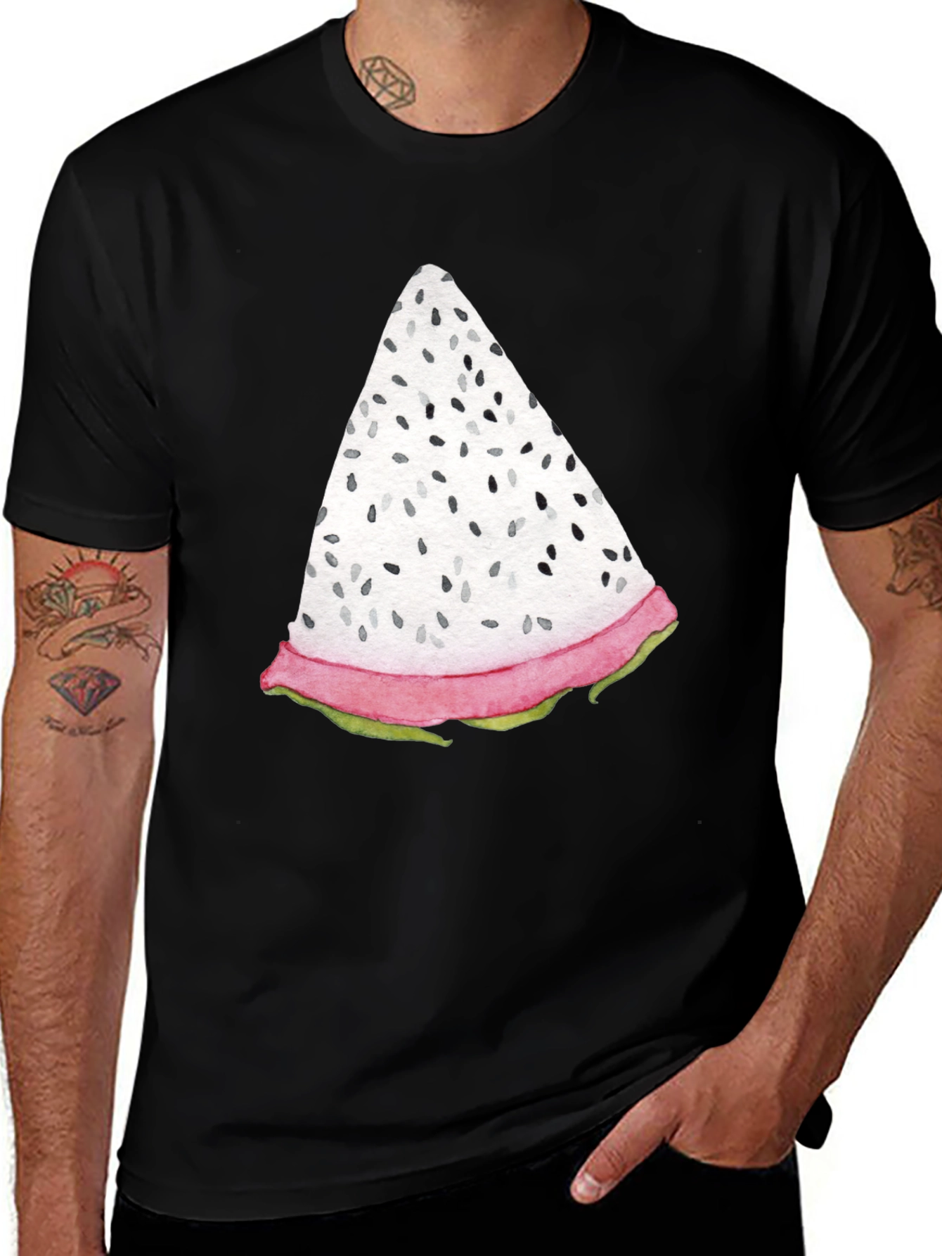 Variant 4 of Dragon Fruit Slice Graphic Tee