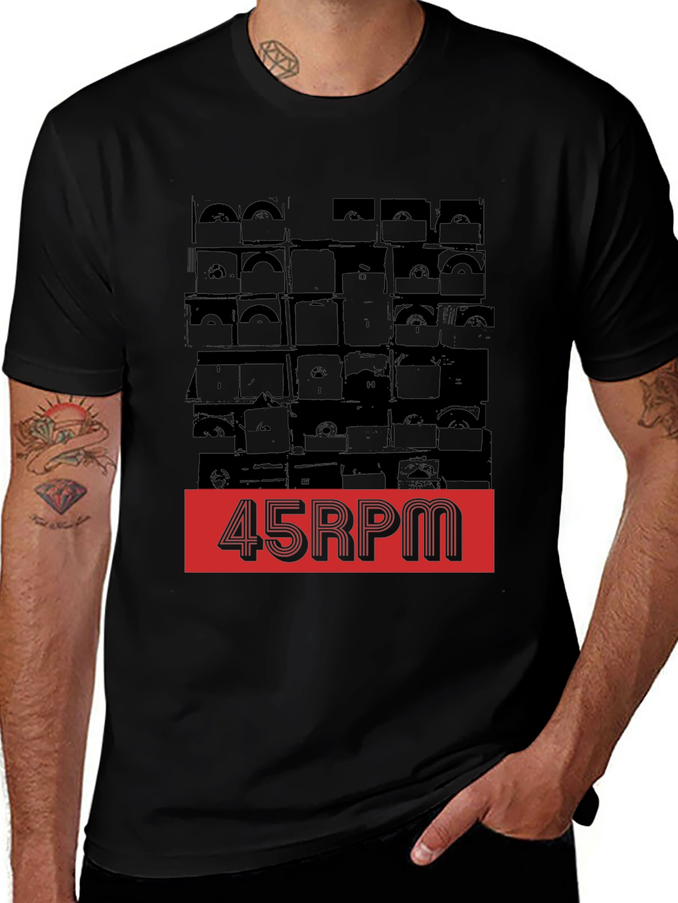 45 RPM Record Shelf Graphic Tee