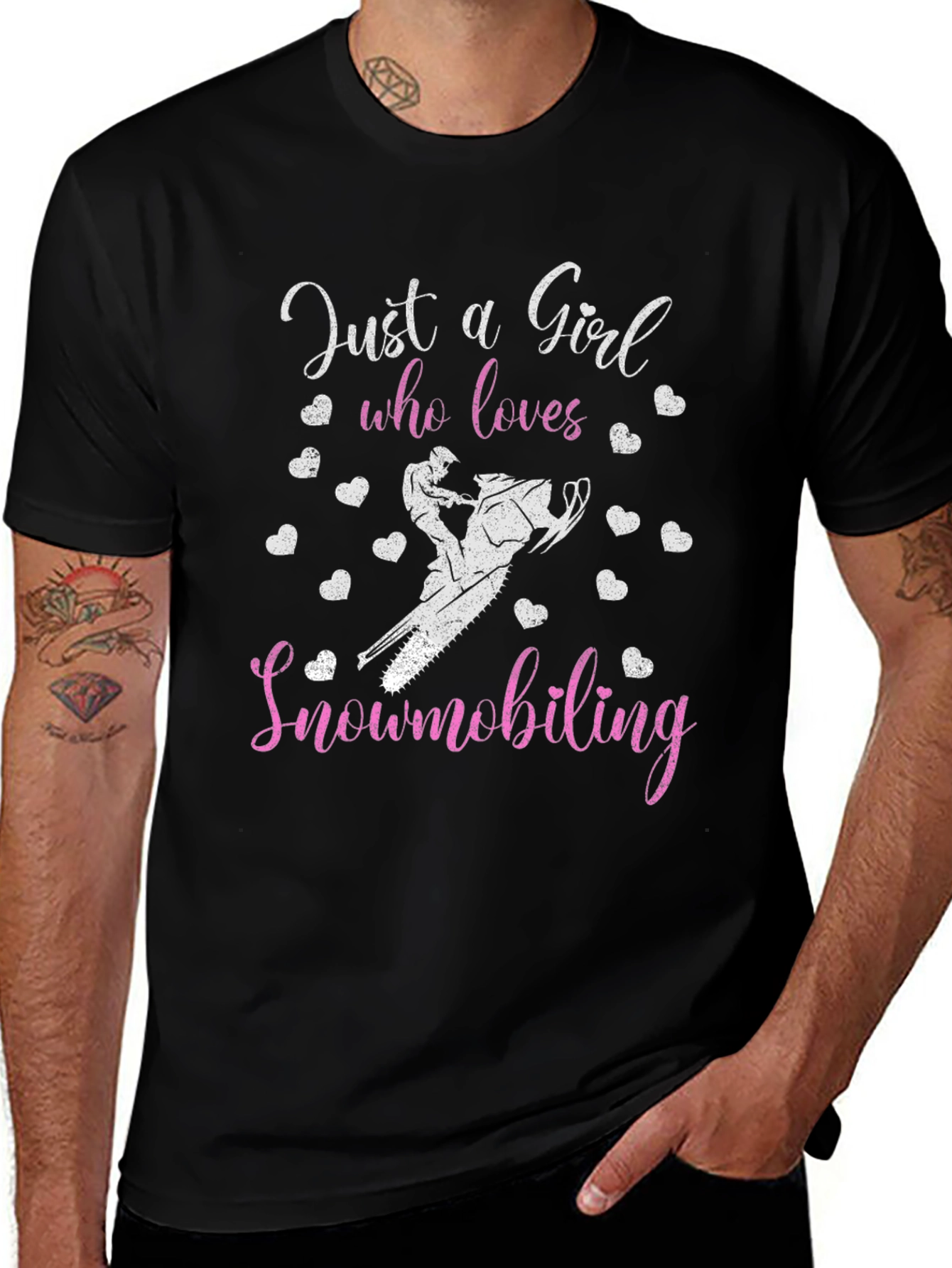 Just A Girl Who Loves Snowmobiling T-Shirt