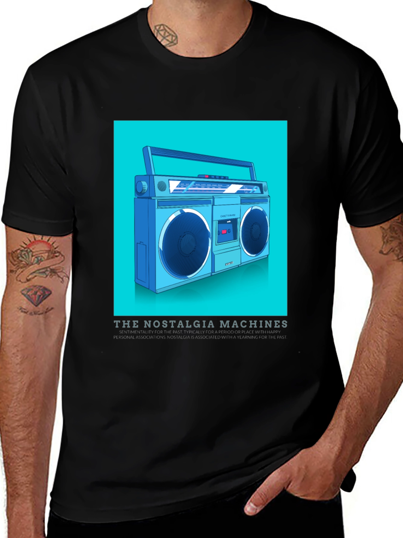 Variant 12 of Retro Boombox T-Shirt - Nostalgia Machines Graphic Tee