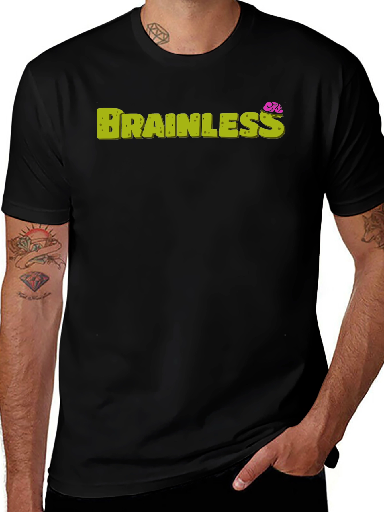 Variant 3 of Brainless Graphic Print Crew Neck Tee