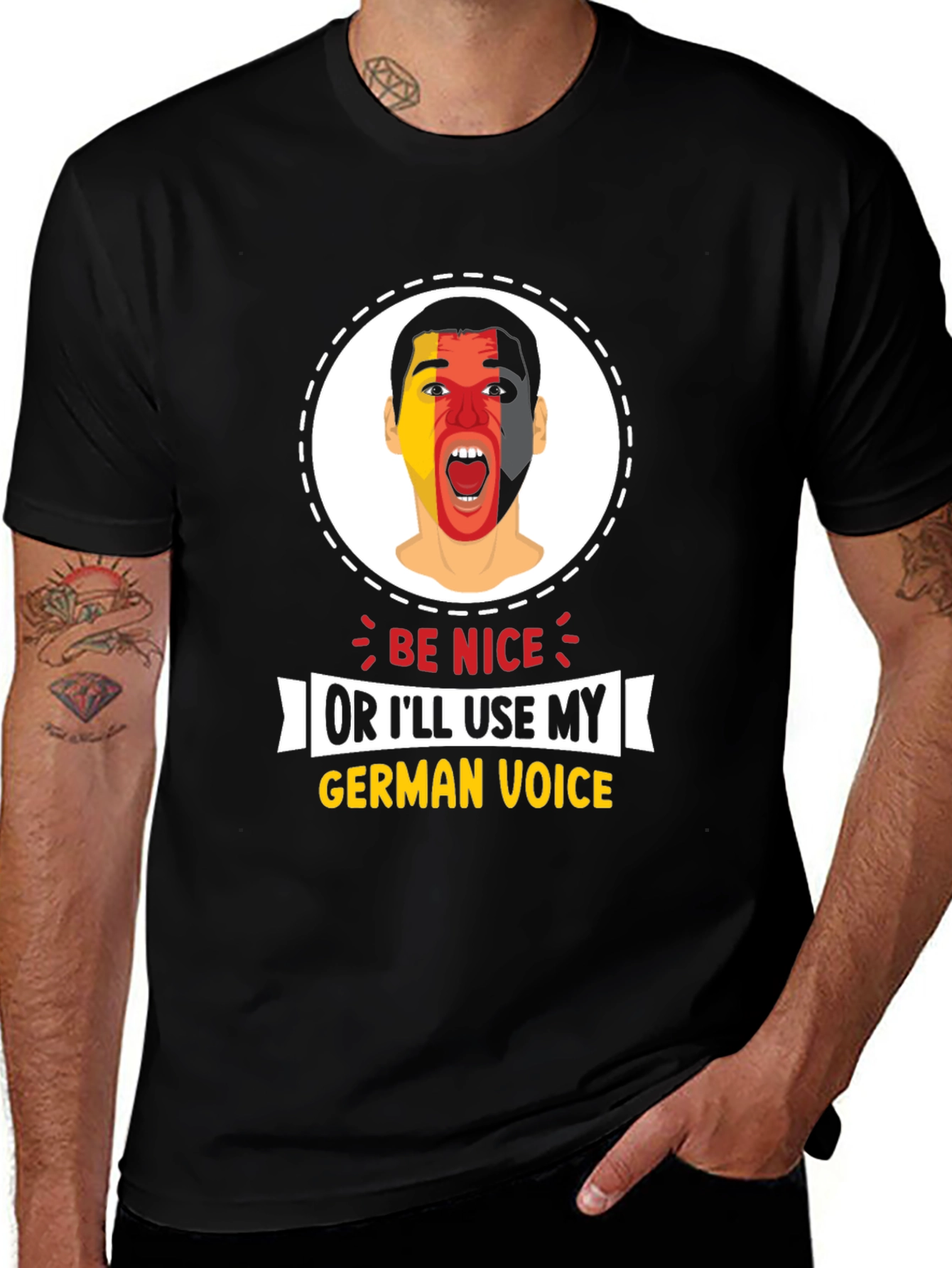Variant 14 of Funny German Voice T-Shirt