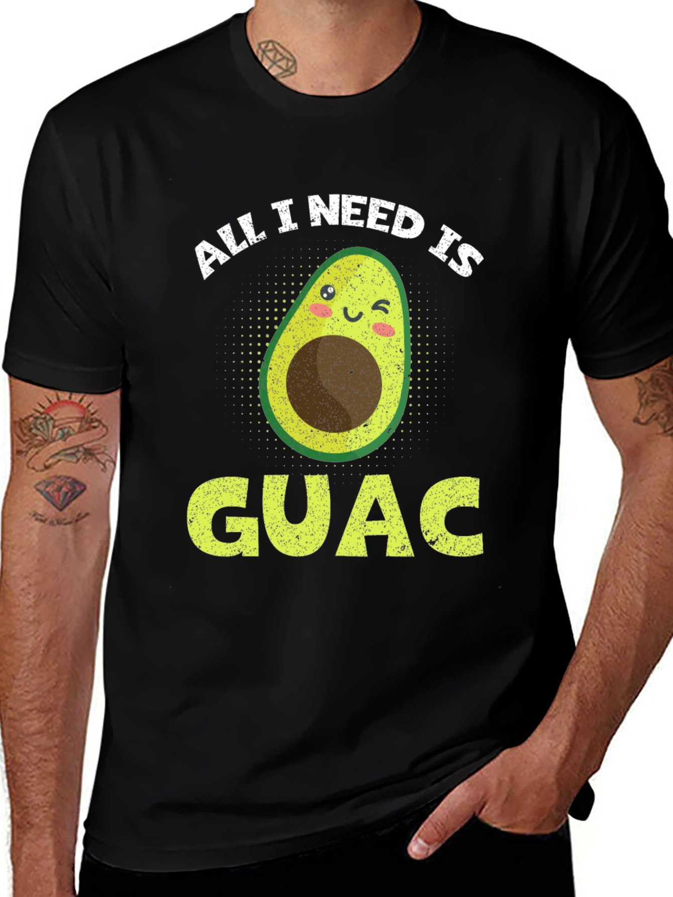 Variant 9 of All I Need is Guac Funny Avocado Graphic T-Shirt