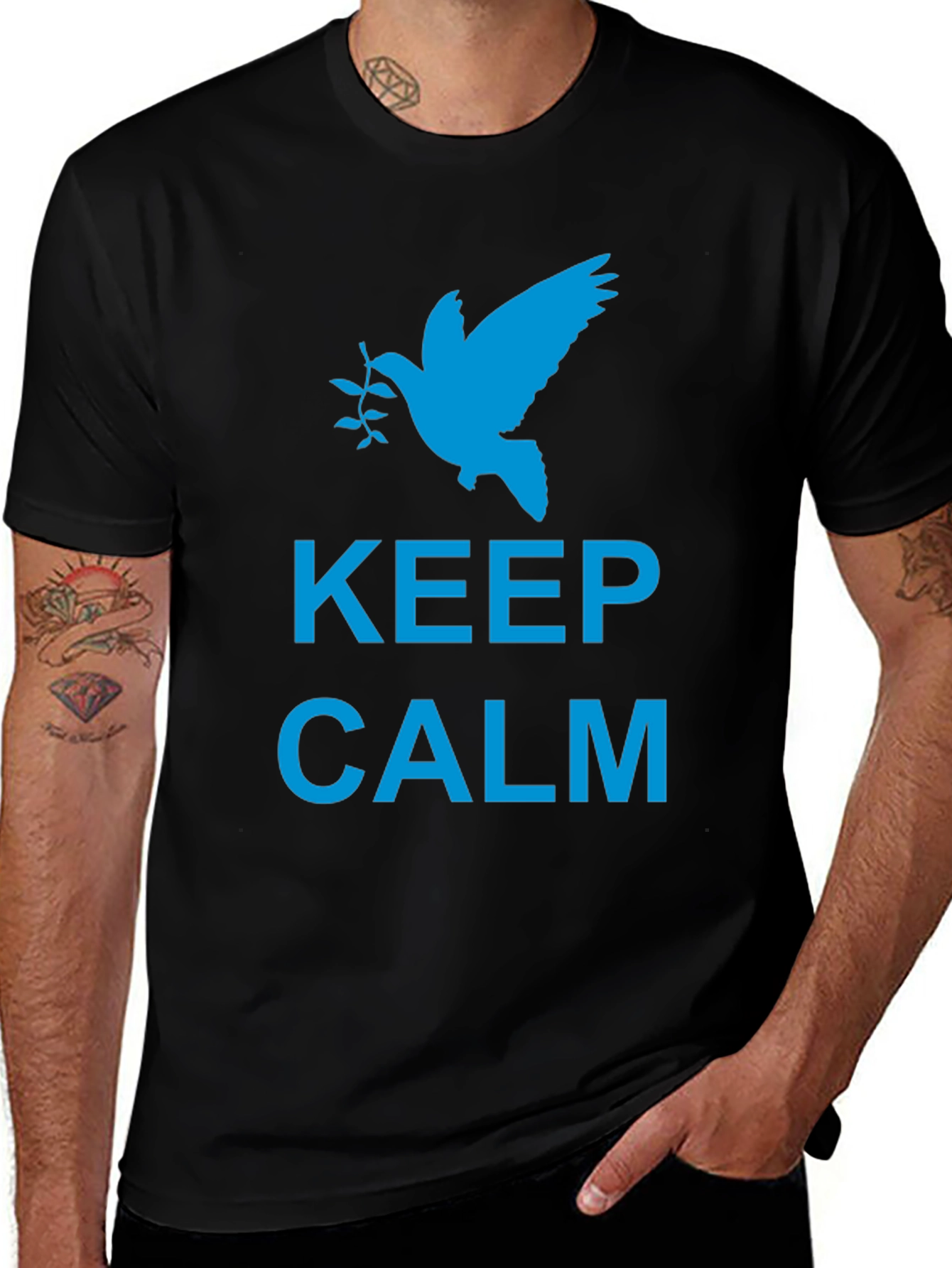Variant 5 of Keep Calm Peace Dove Graphic T-Shirt