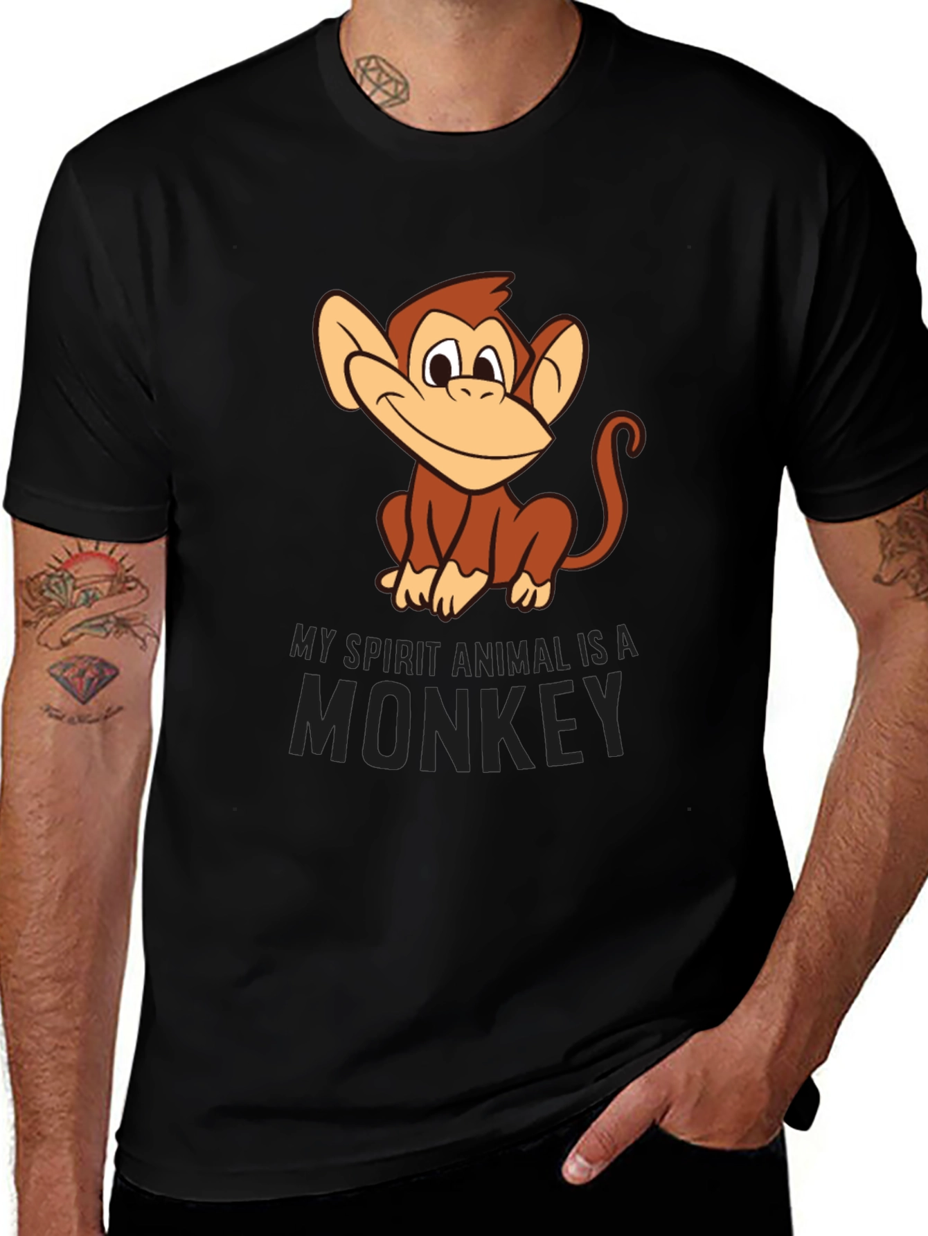 Variant 27 of Monkey Spirit Animal Graphic T-Shirt