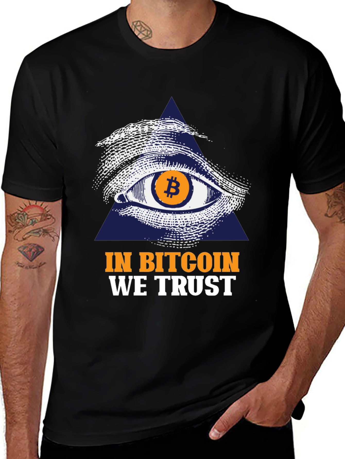 Bitcoin Eye Graphic T-Shirt - "In Bitcoin We Trust" Tee