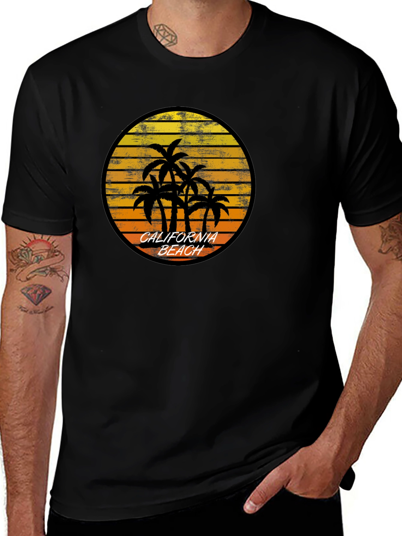 Variant 24 of California Beach Palm Tree Graphic T-Shirt