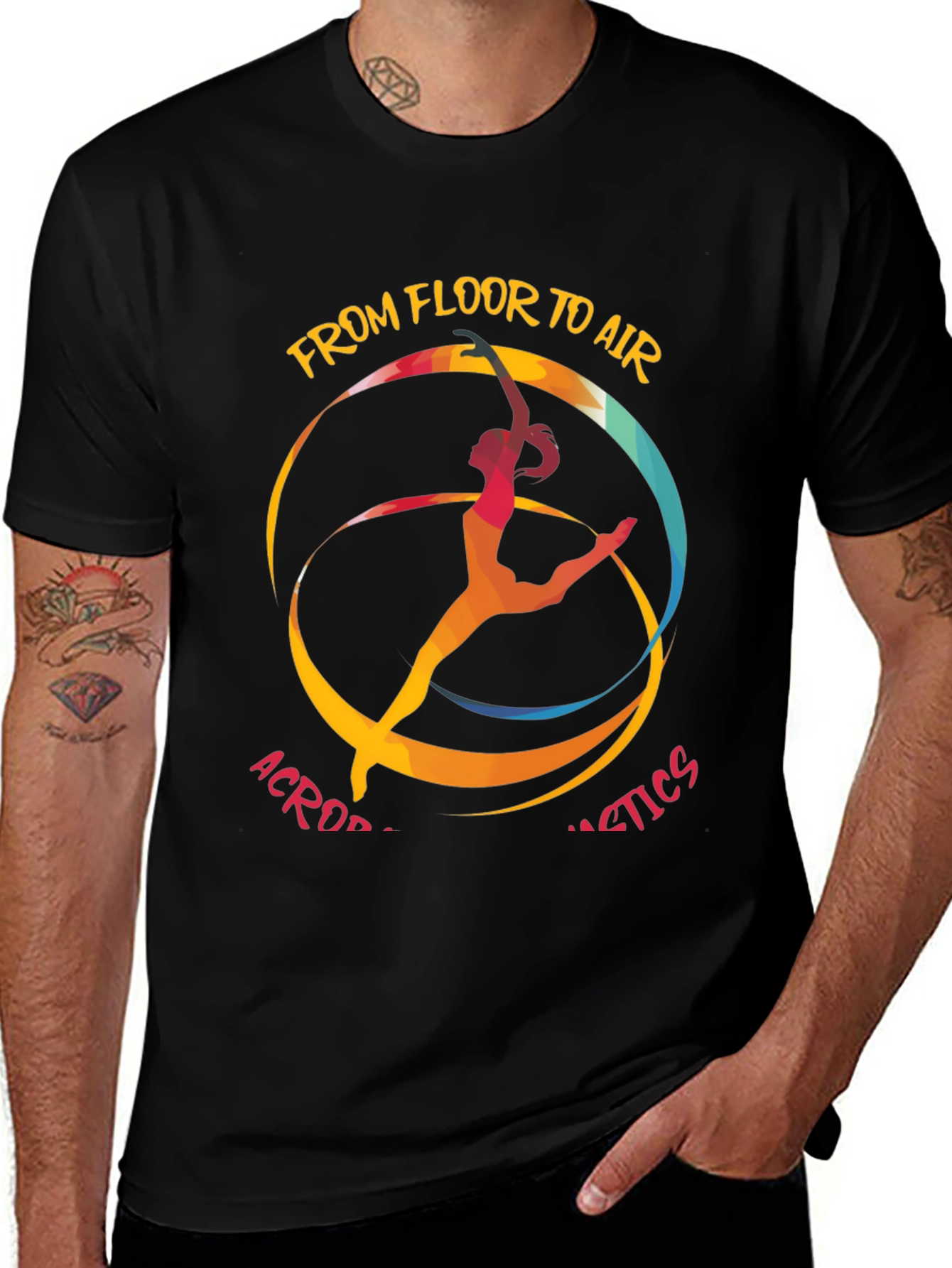Variant 29 of Acrobatics T-Shirt: From Floor to Air Graphic Tee