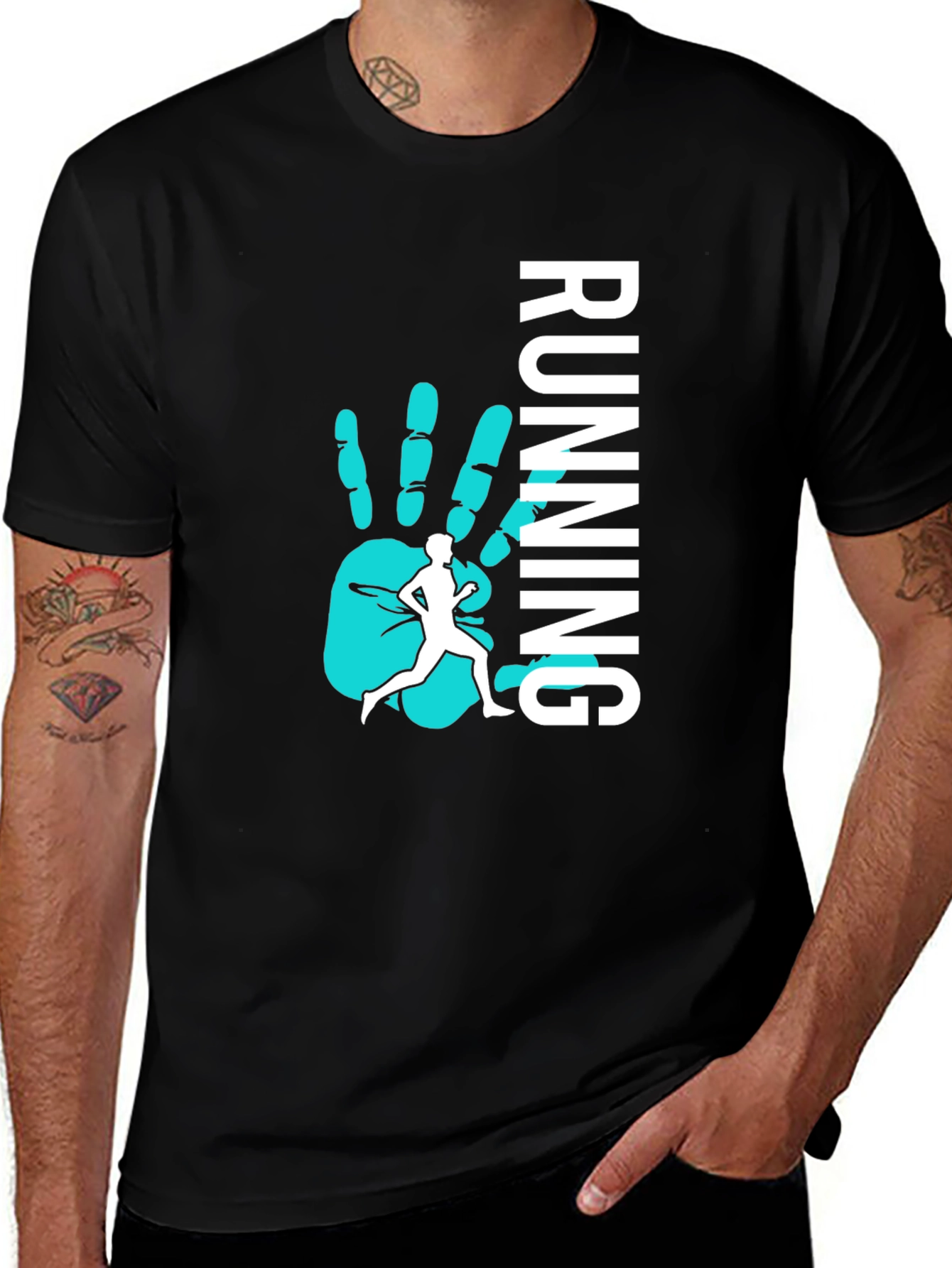 Running Hand Print Graphic Tee