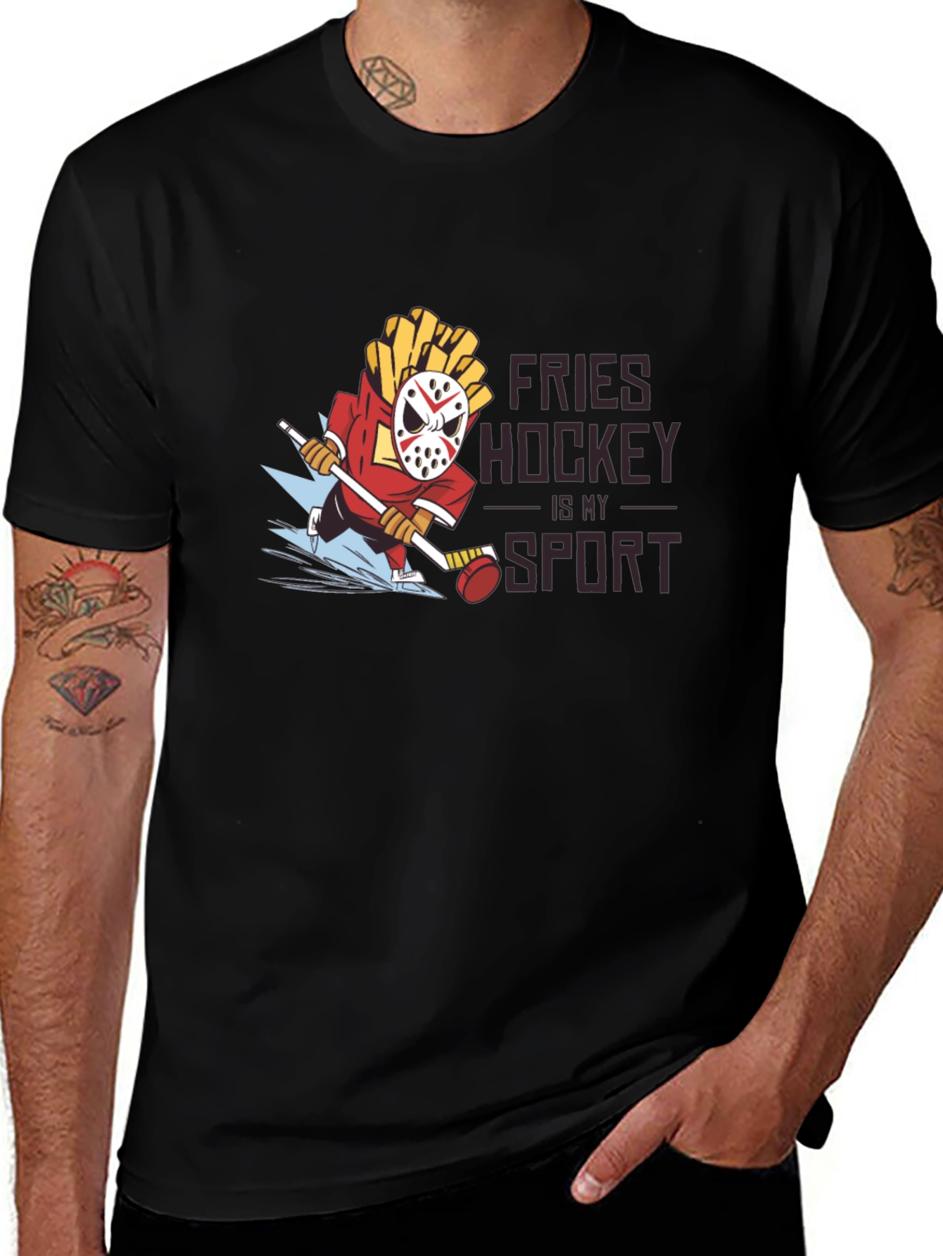 Fries Hockey Sport T-Shirt