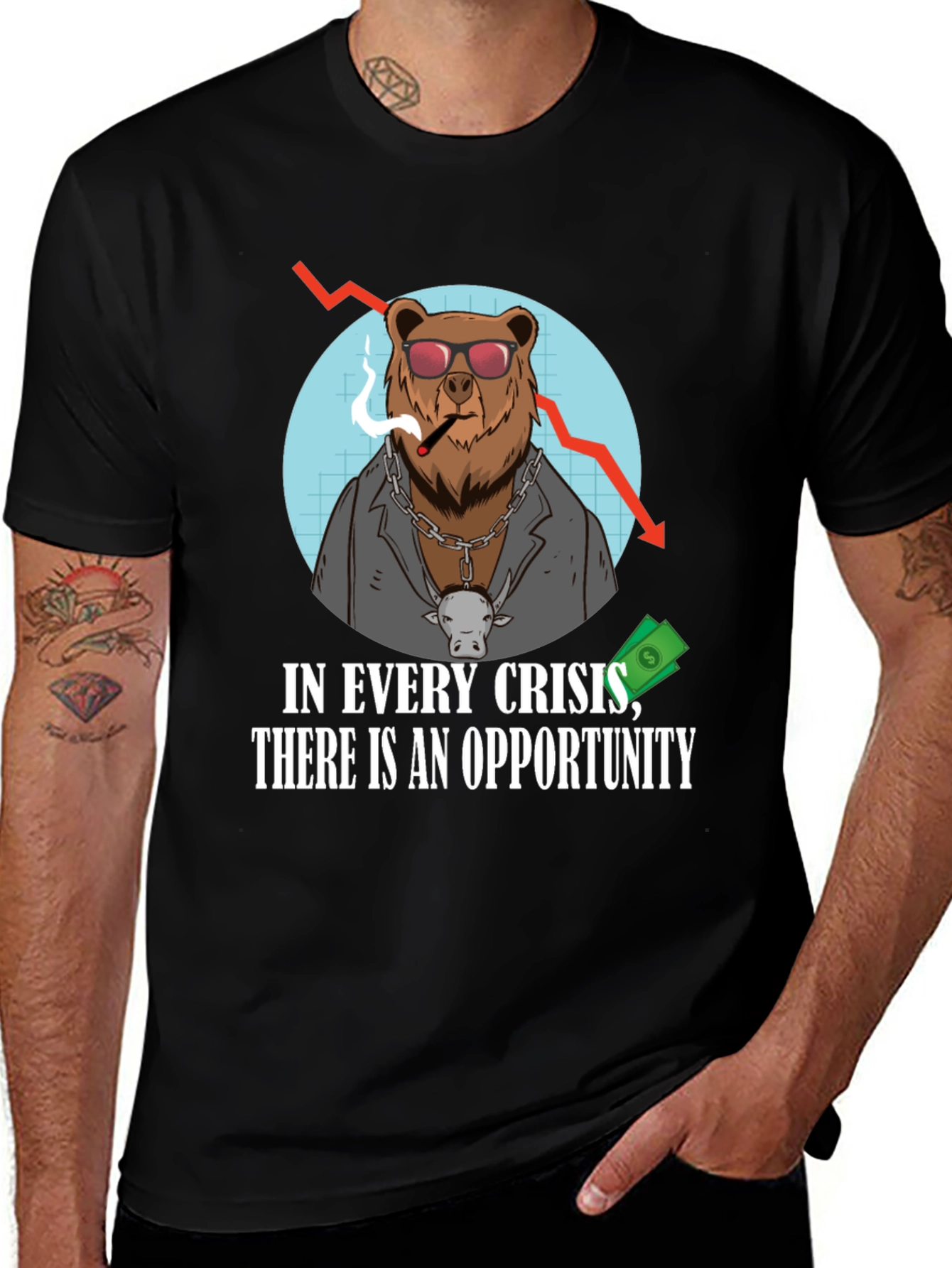 Opportunity in Crisis T-Shirt - Bear Market Investor Tee