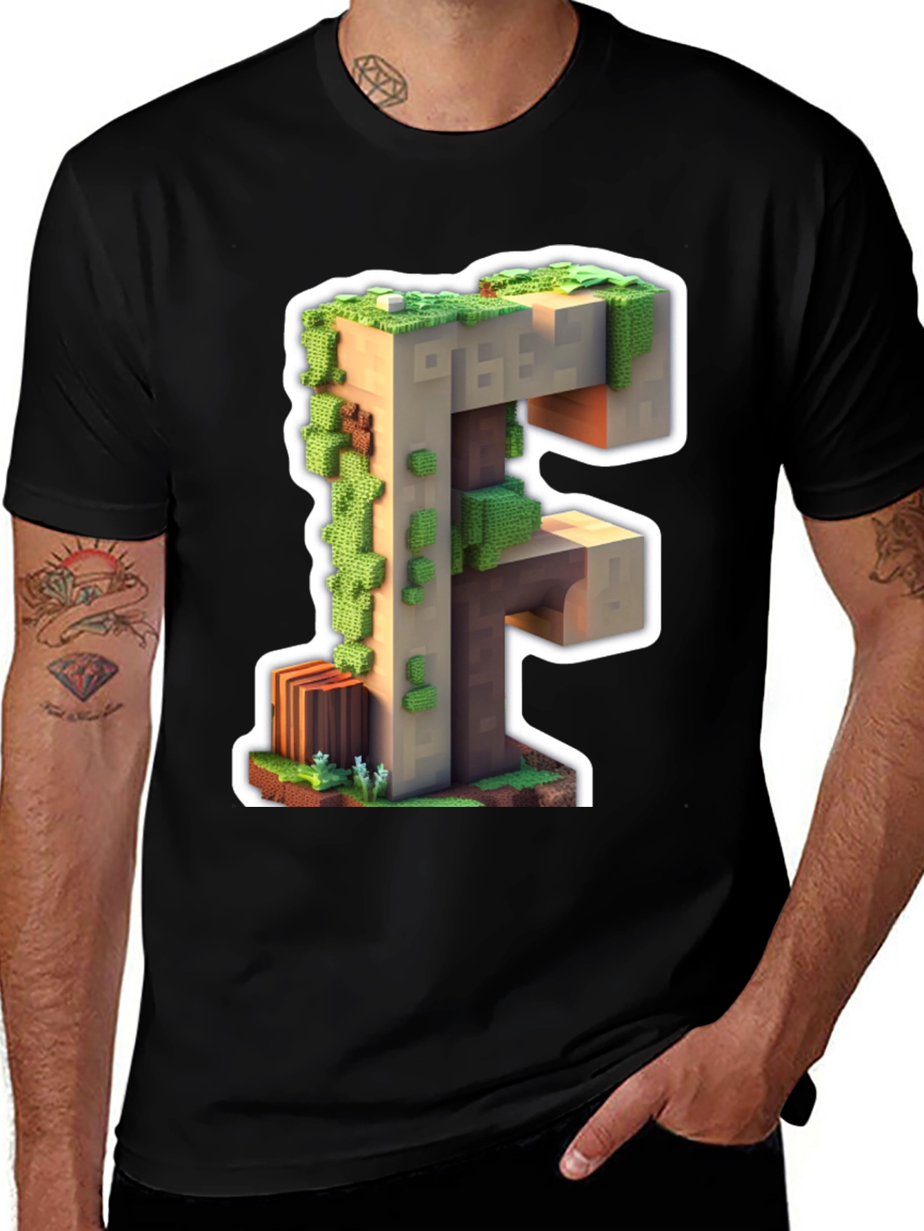 Minecraft F Letter T-Shirt