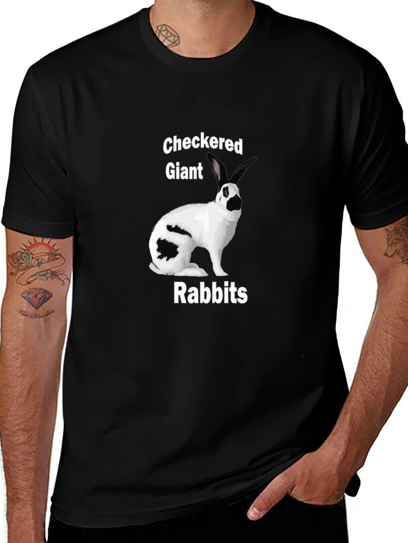 Variant 13 of Checkered Giant Rabbit T-Shirt