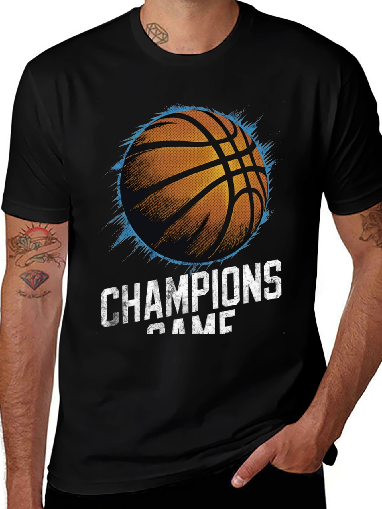 Variant 7 of Champions Game Basketball Graphic T-Shirt