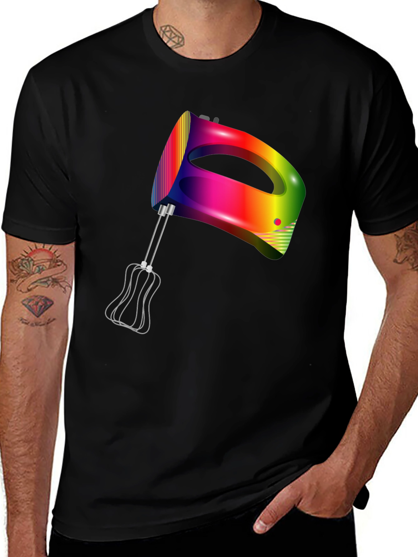 Variant 18 of Rainbow Mixer Graphic T-Shirt - Unique Design