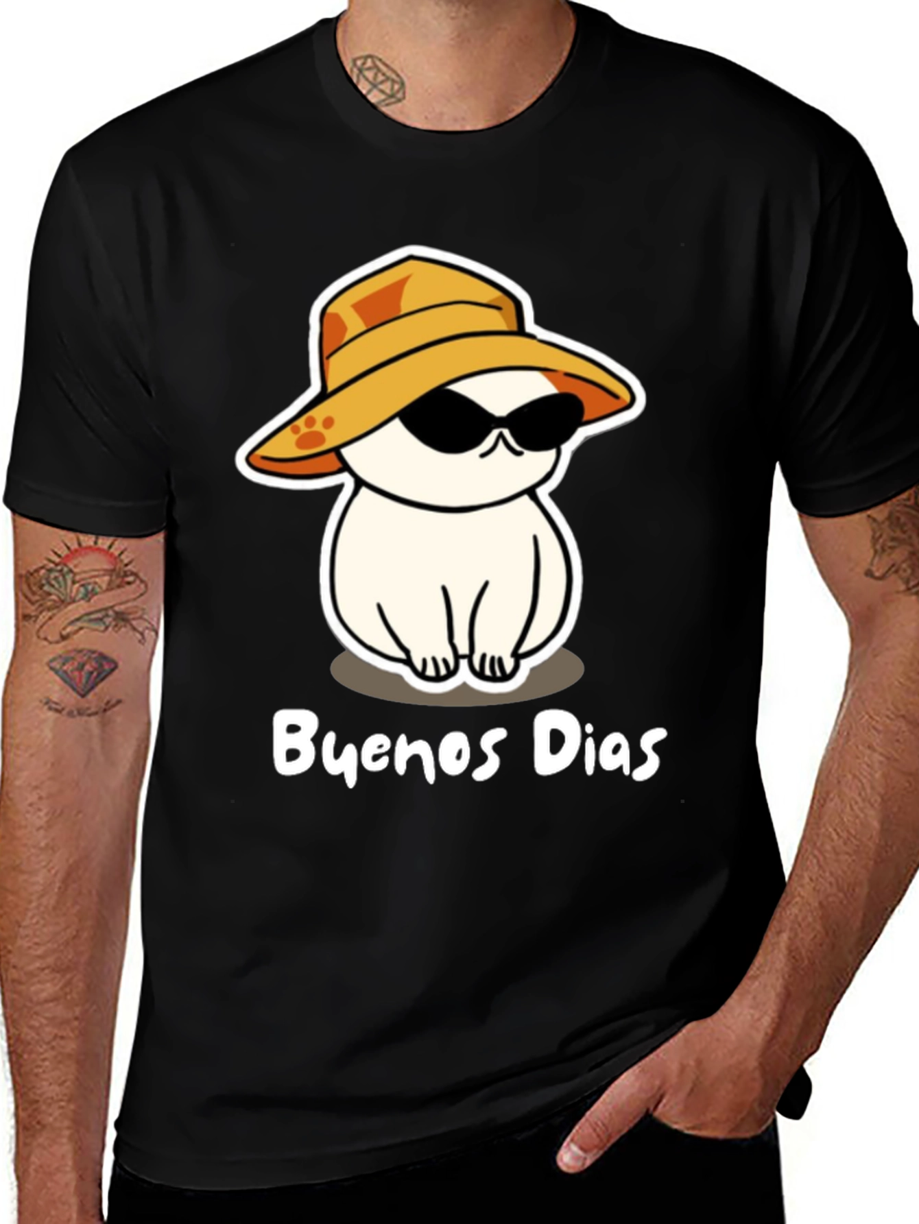 Variant 20 of Cool Cat "Buenos Dias" Graphic Tee