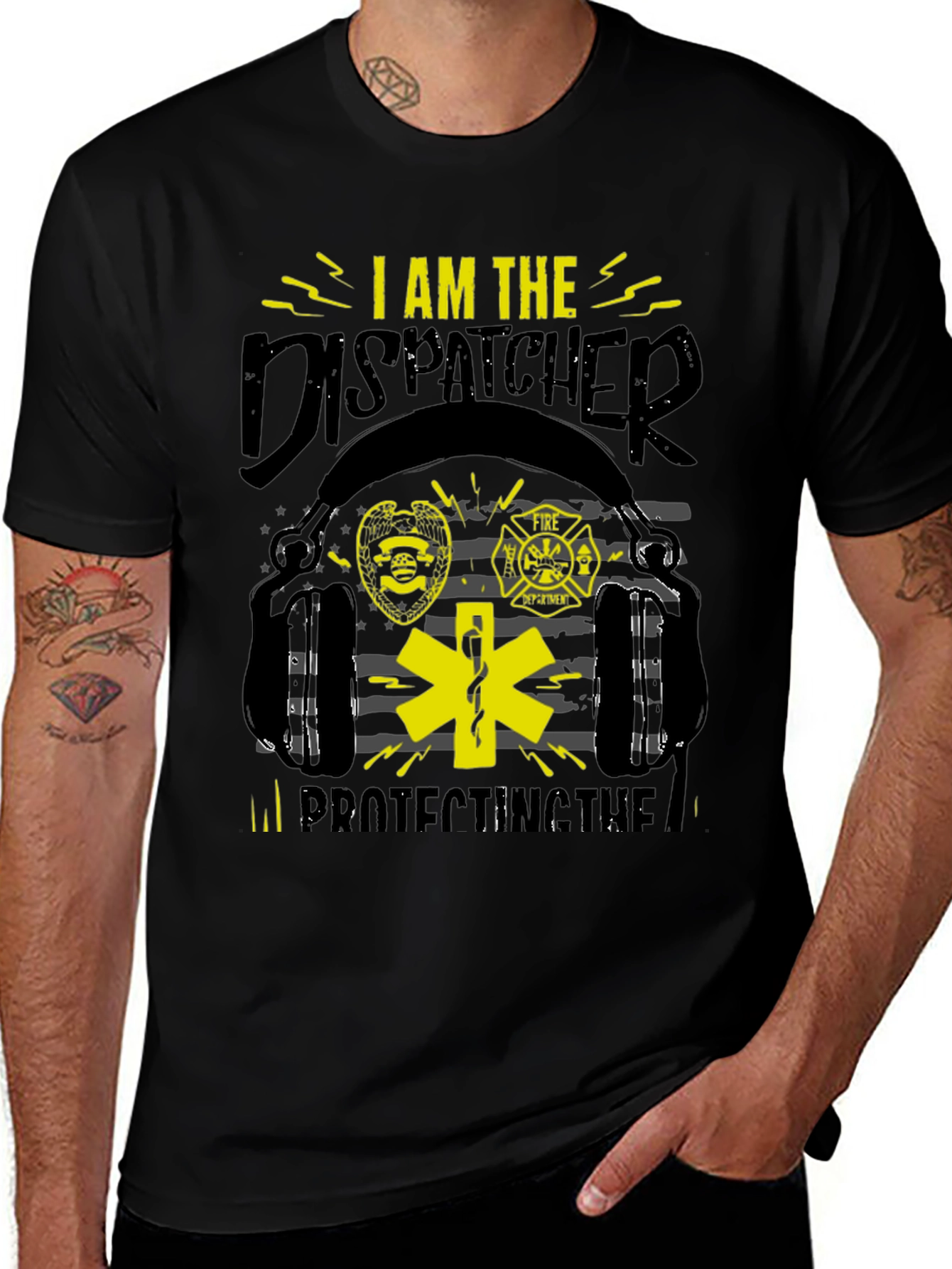 Variant 7 of Dispatcher T-Shirt: Protecting the Line