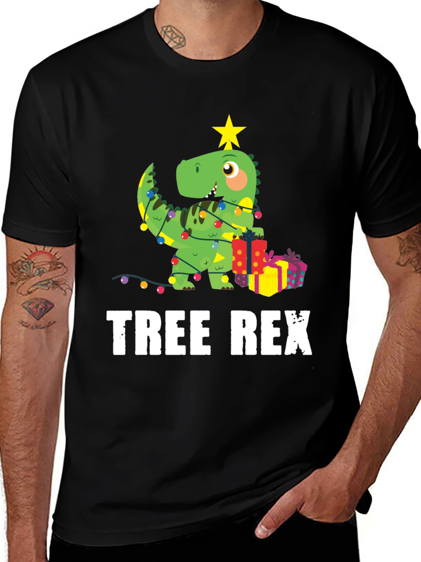 Festive Tree Rex Christmas T-Shirt