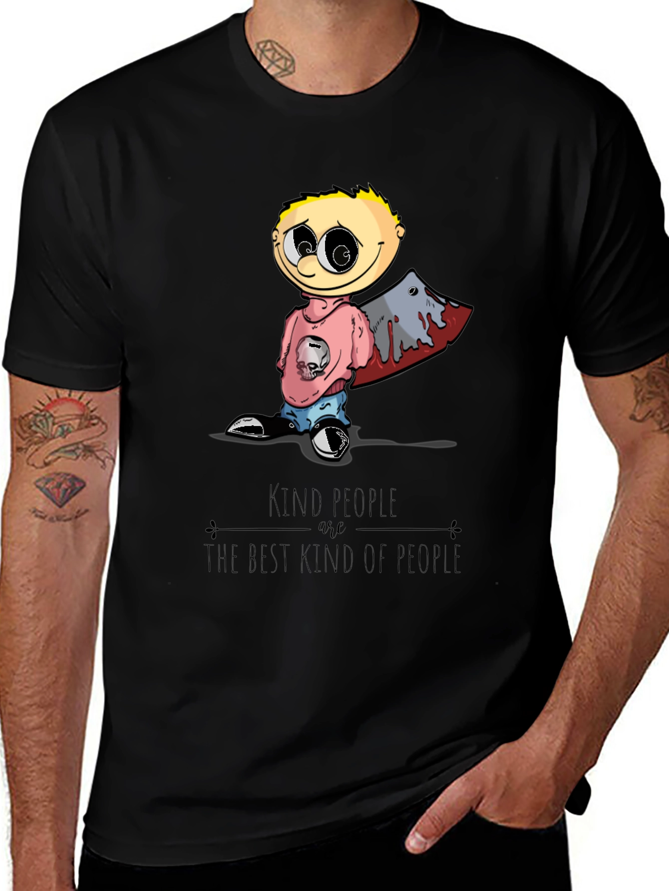 Variant 12 of Kind People Cartoon Graphic T-Shirt
