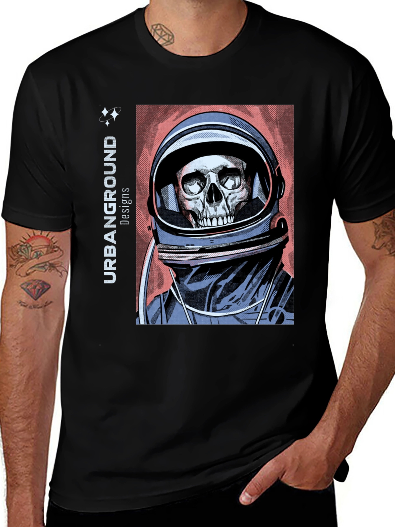Variant 18 of Astronaut Skull Graphic Tee - Urban Style