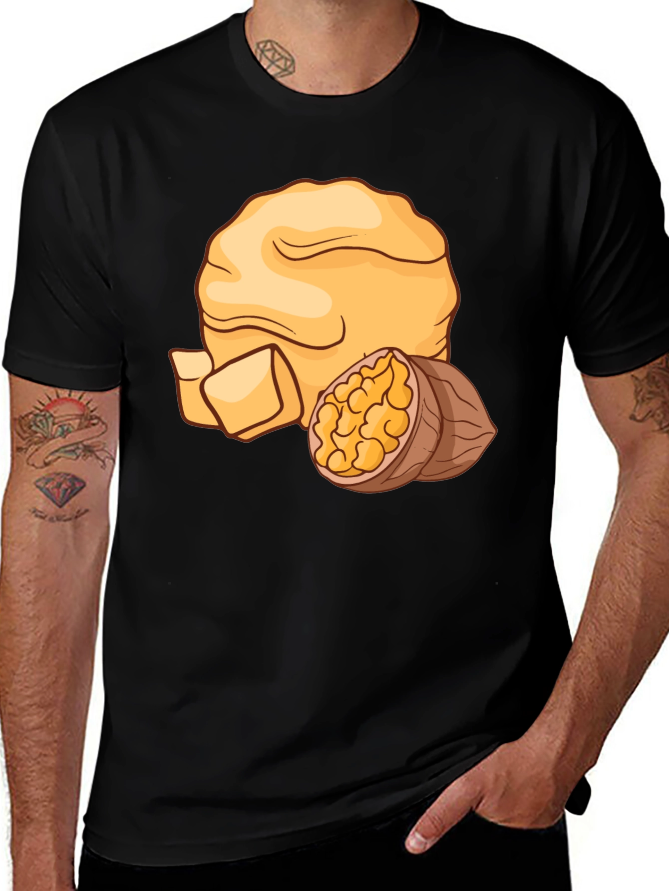 Variant 3 of Walnut Lover's Black T-Shirt